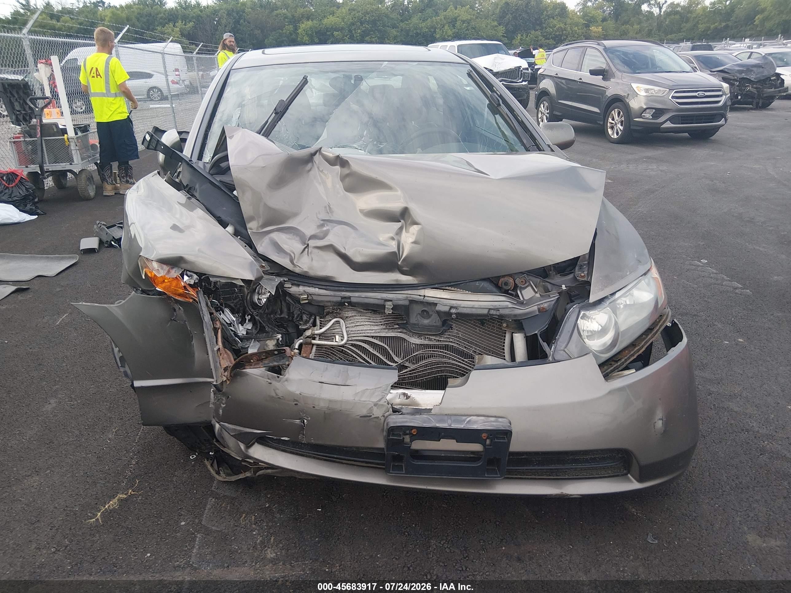2008 Honda Civic Ex-l Gray vin: 2HGFA16948H321339