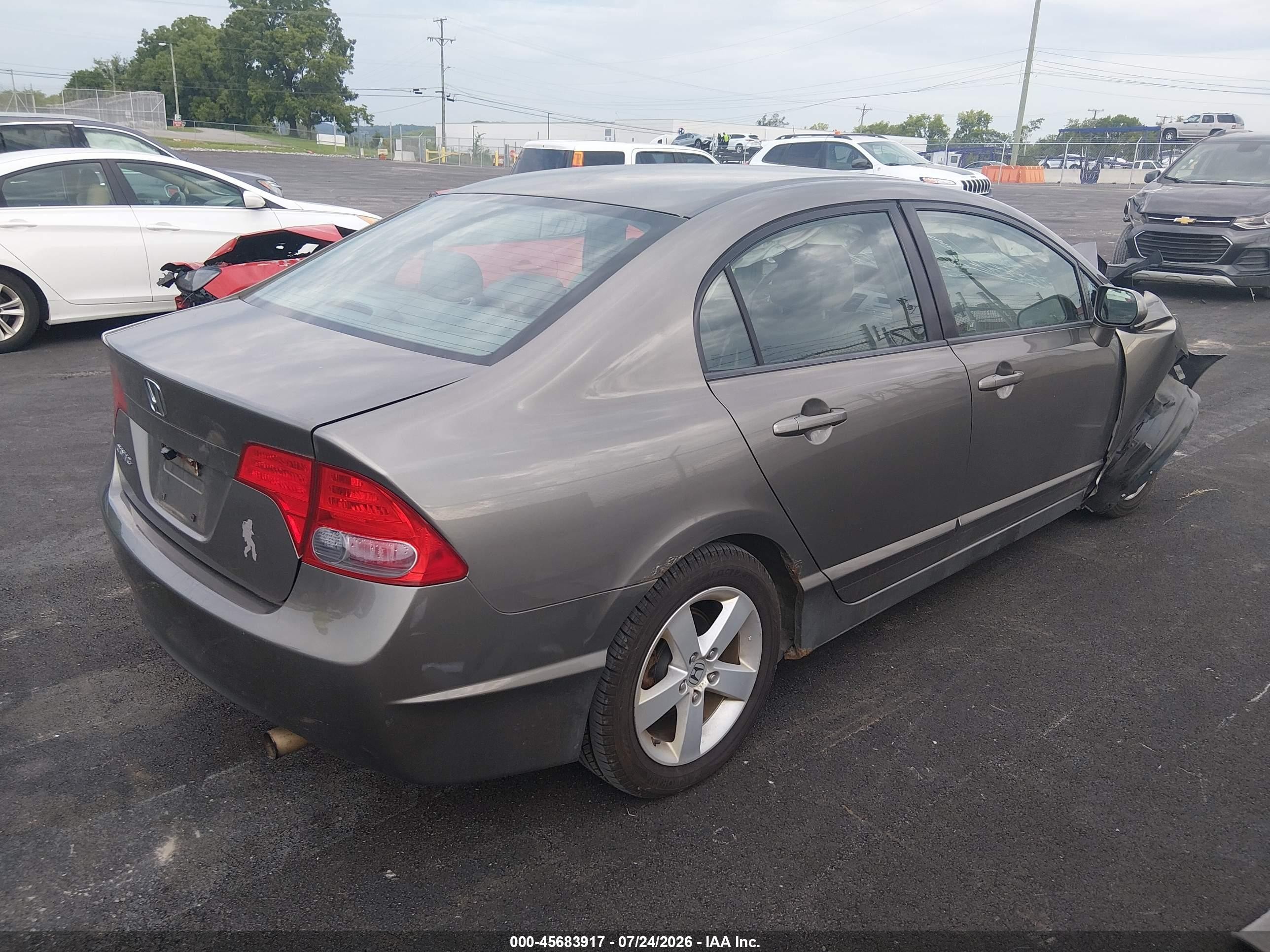 2008 Honda Civic Ex-l Gray vin: 2HGFA16948H321339