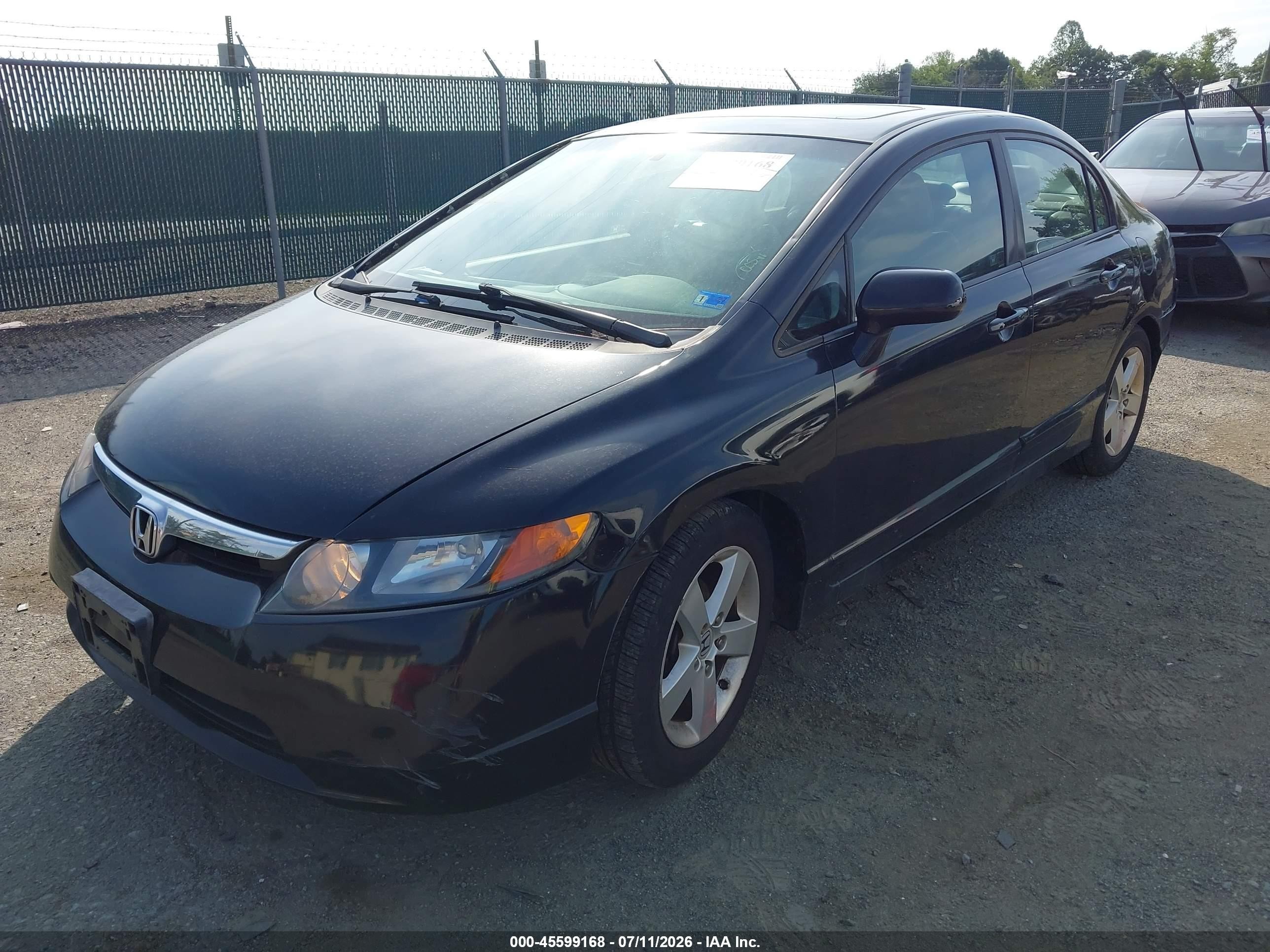 2008 Honda Civic Ex-l Black vin: 2HGFA16948H513327