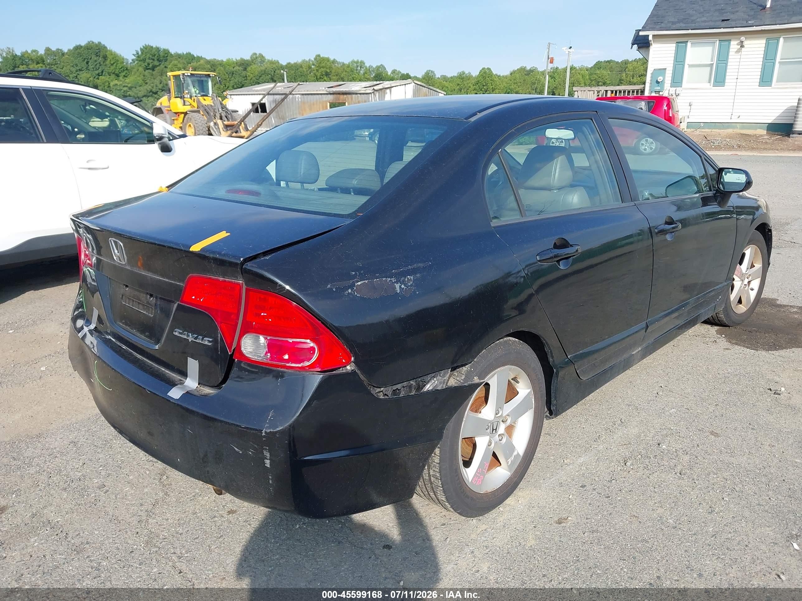 2008 Honda Civic Ex-l Black vin: 2HGFA16948H513327