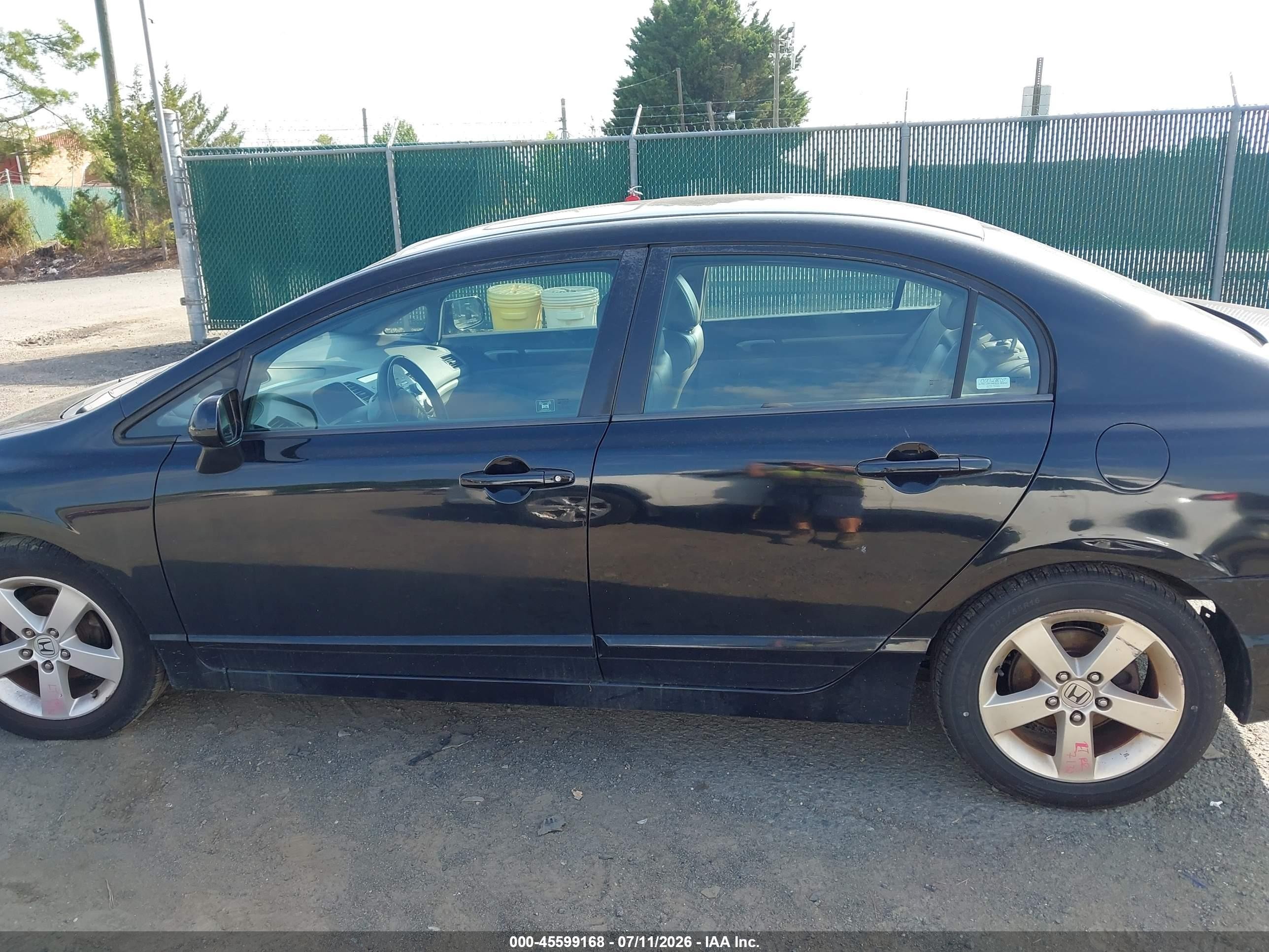2008 Honda Civic Ex-l Black vin: 2HGFA16948H513327