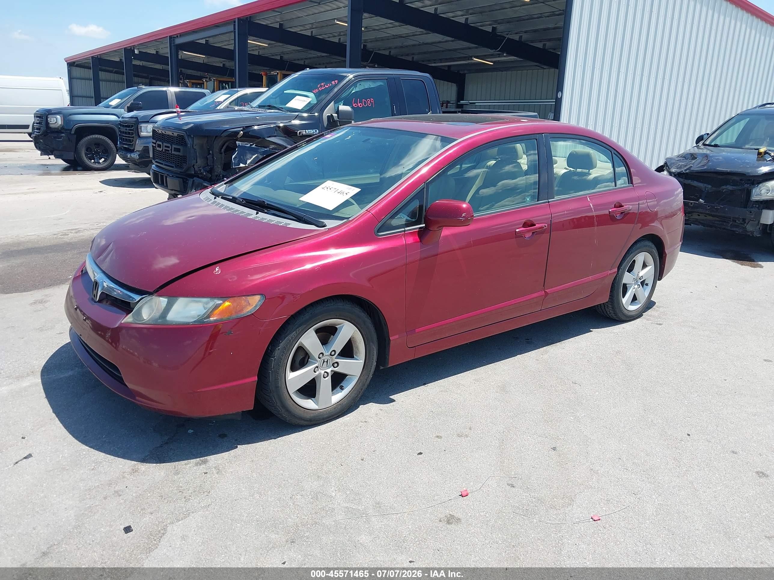 2008 Honda Civic Ex-l Maroon vin: 2HGFA16948H534839