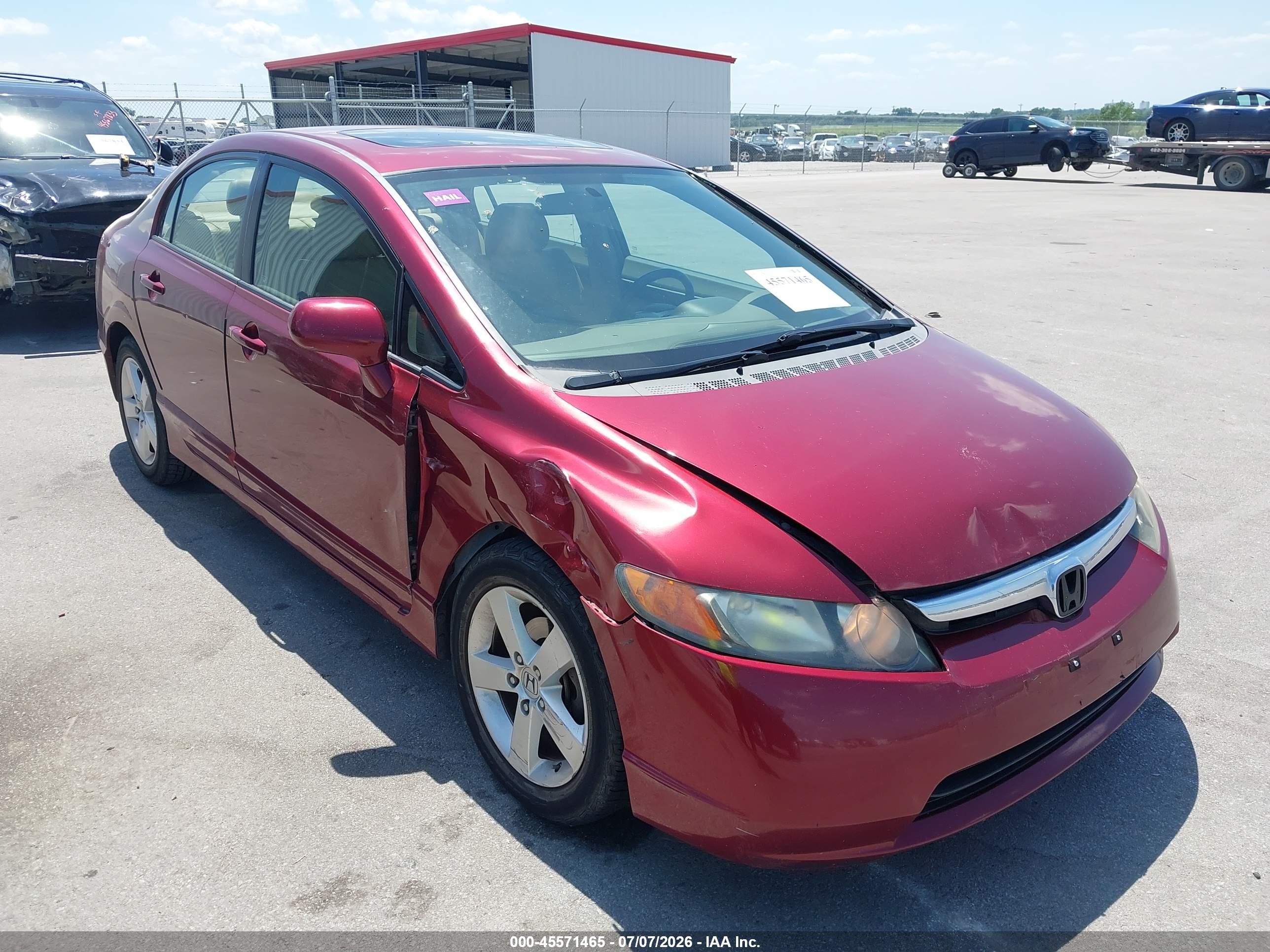 2008 Honda Civic Ex-l Maroon vin: 2HGFA16948H534839