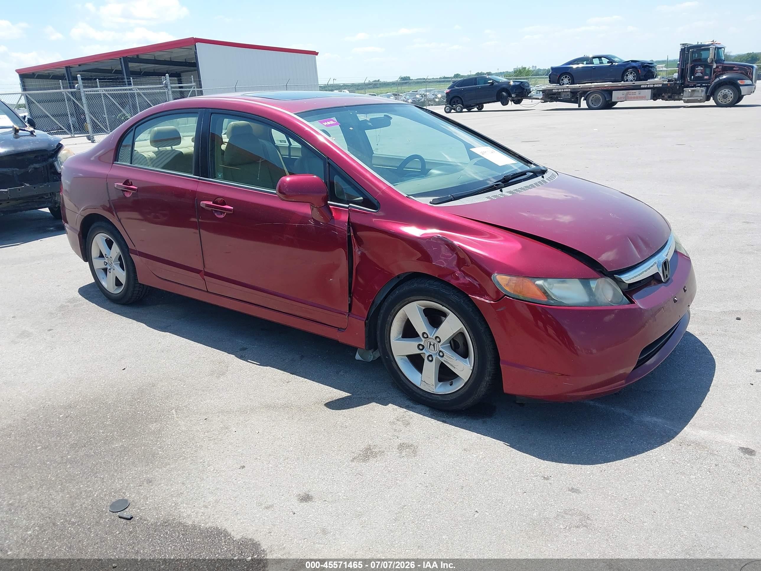 2008 Honda Civic Ex-l Maroon vin: 2HGFA16948H534839