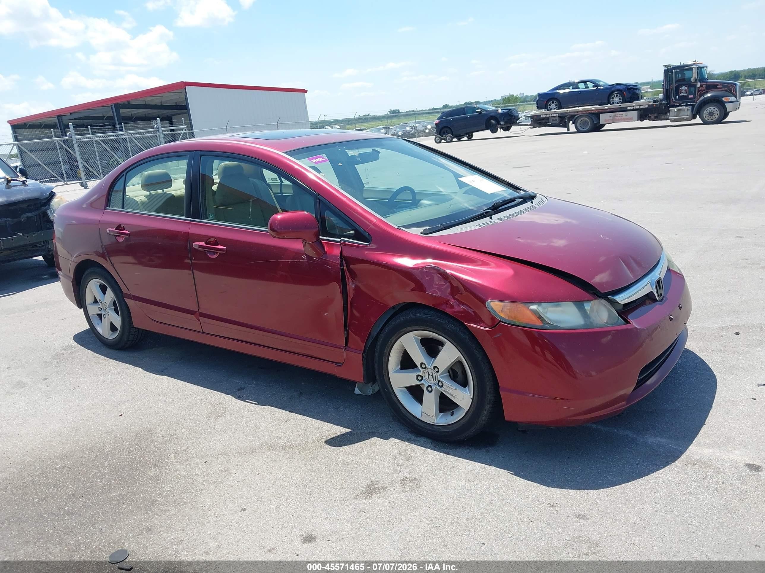 2008 Honda Civic Ex-l Maroon vin: 2HGFA16948H534839