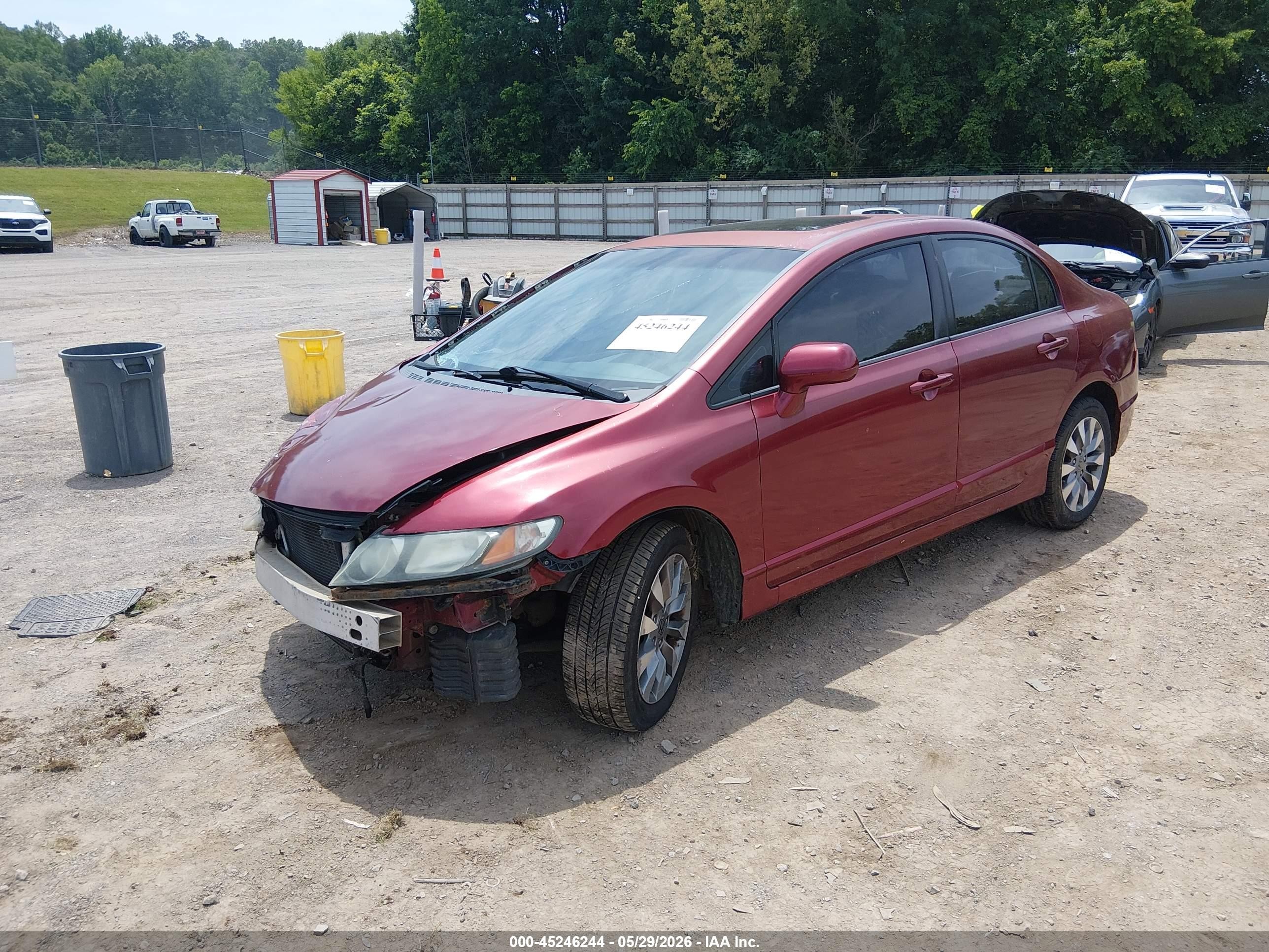 2009 Honda Civic Ex-l Красный vin: 2HGFA16949H343424