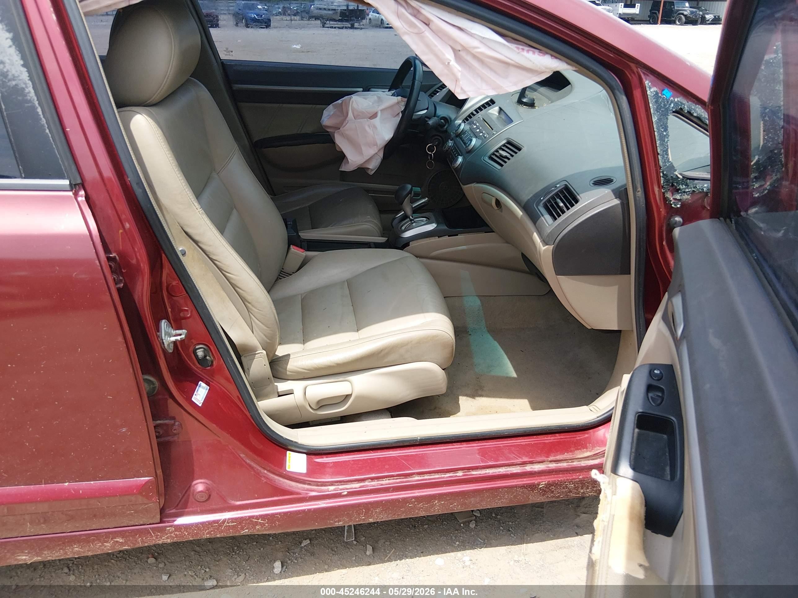 2009 Honda Civic Ex-l Красный vin: 2HGFA16949H343424