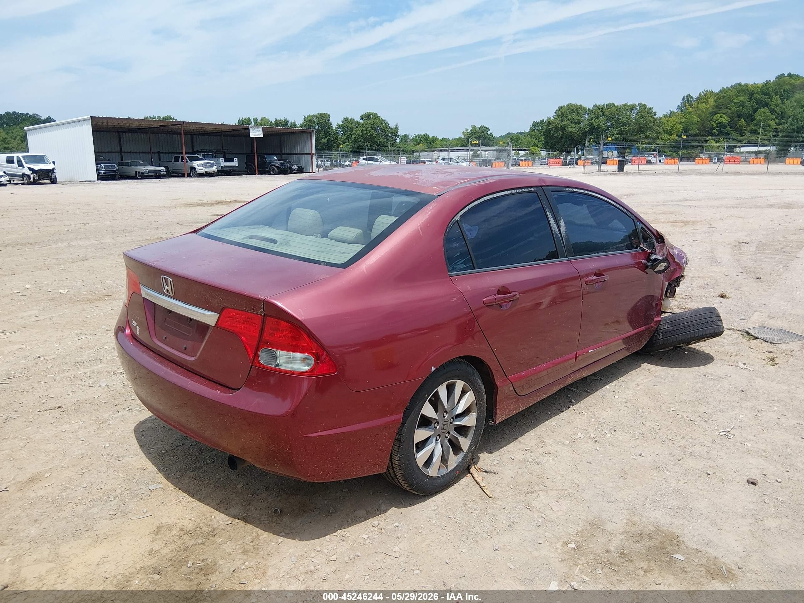 2009 Honda Civic Ex-l Красный vin: 2HGFA16949H343424