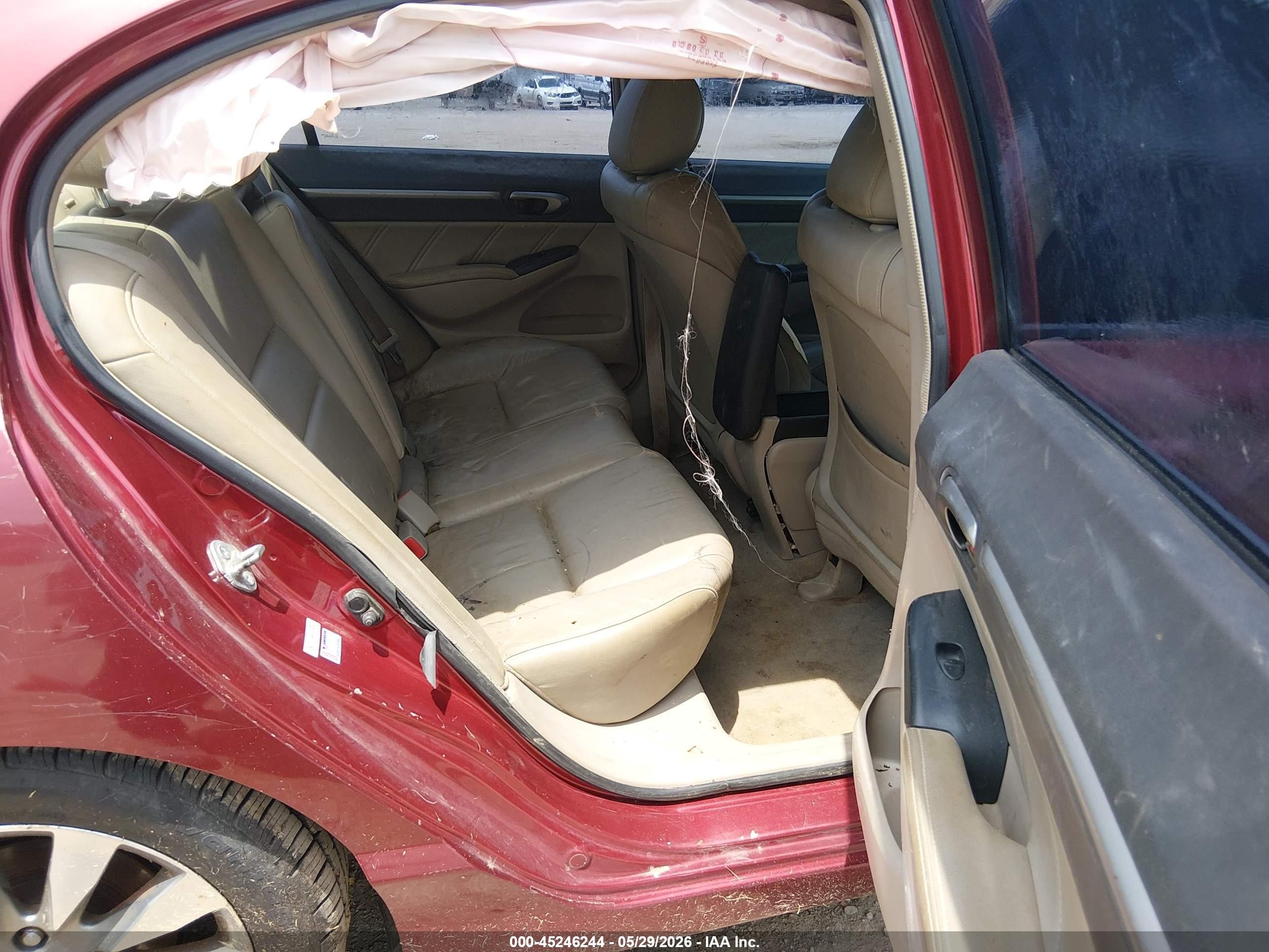 2009 Honda Civic Ex-l Красный vin: 2HGFA16949H343424