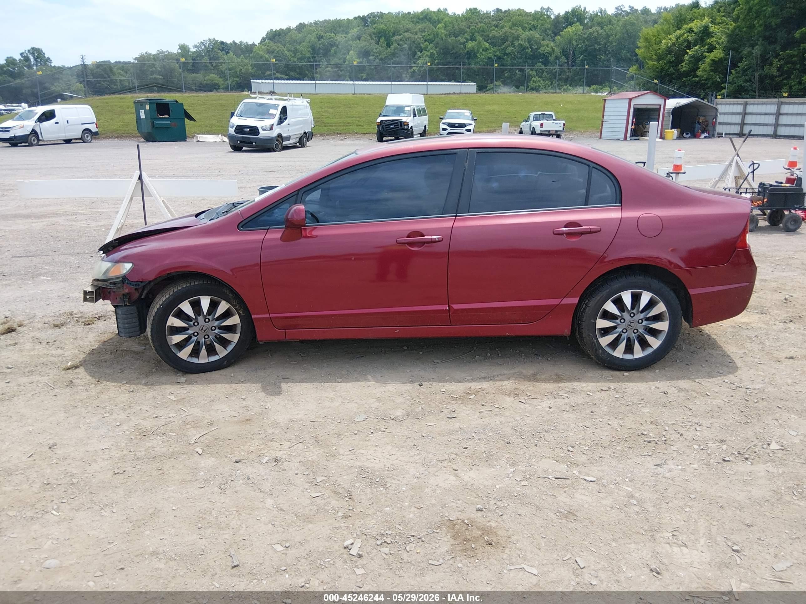 2009 Honda Civic Ex-l Красный vin: 2HGFA16949H343424