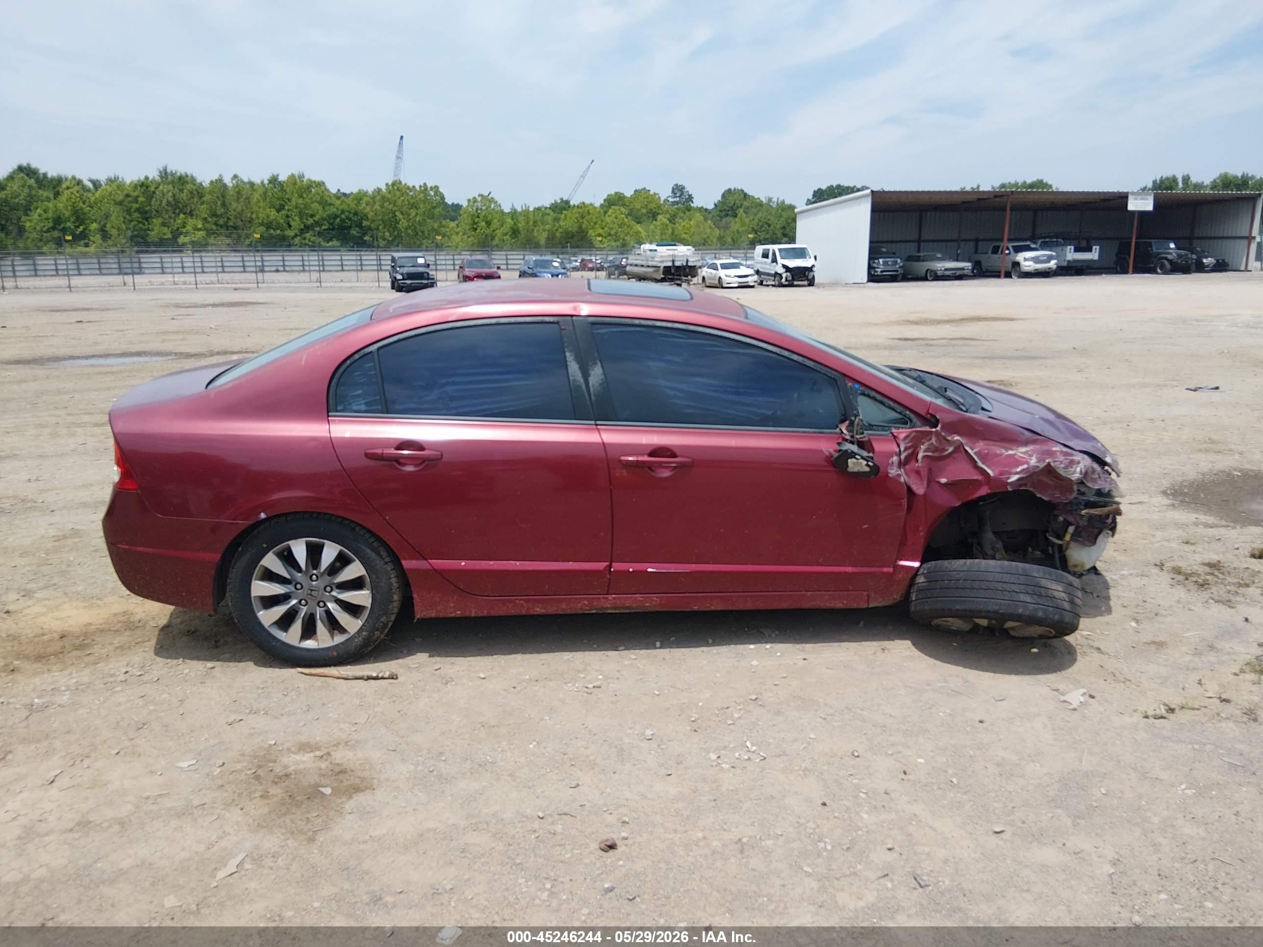 2009 Honda Civic Ex-l Красный vin: 2HGFA16949H343424