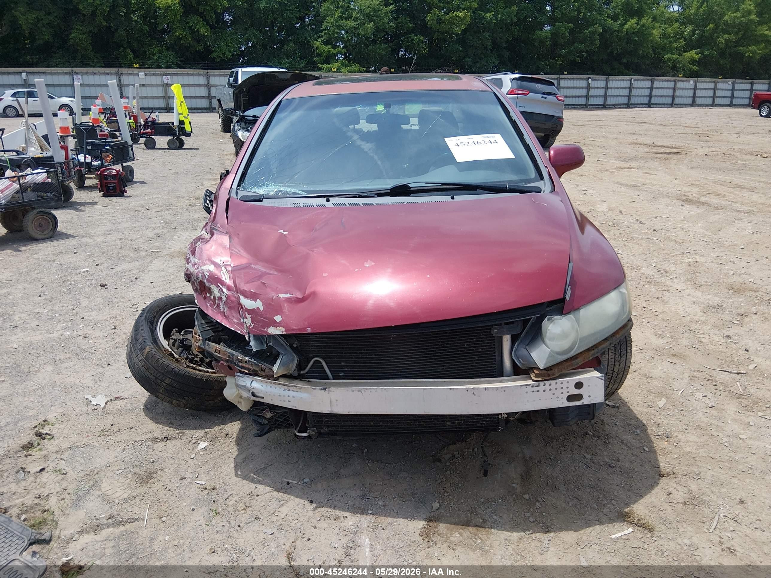 2009 Honda Civic Ex-l Красный vin: 2HGFA16949H343424