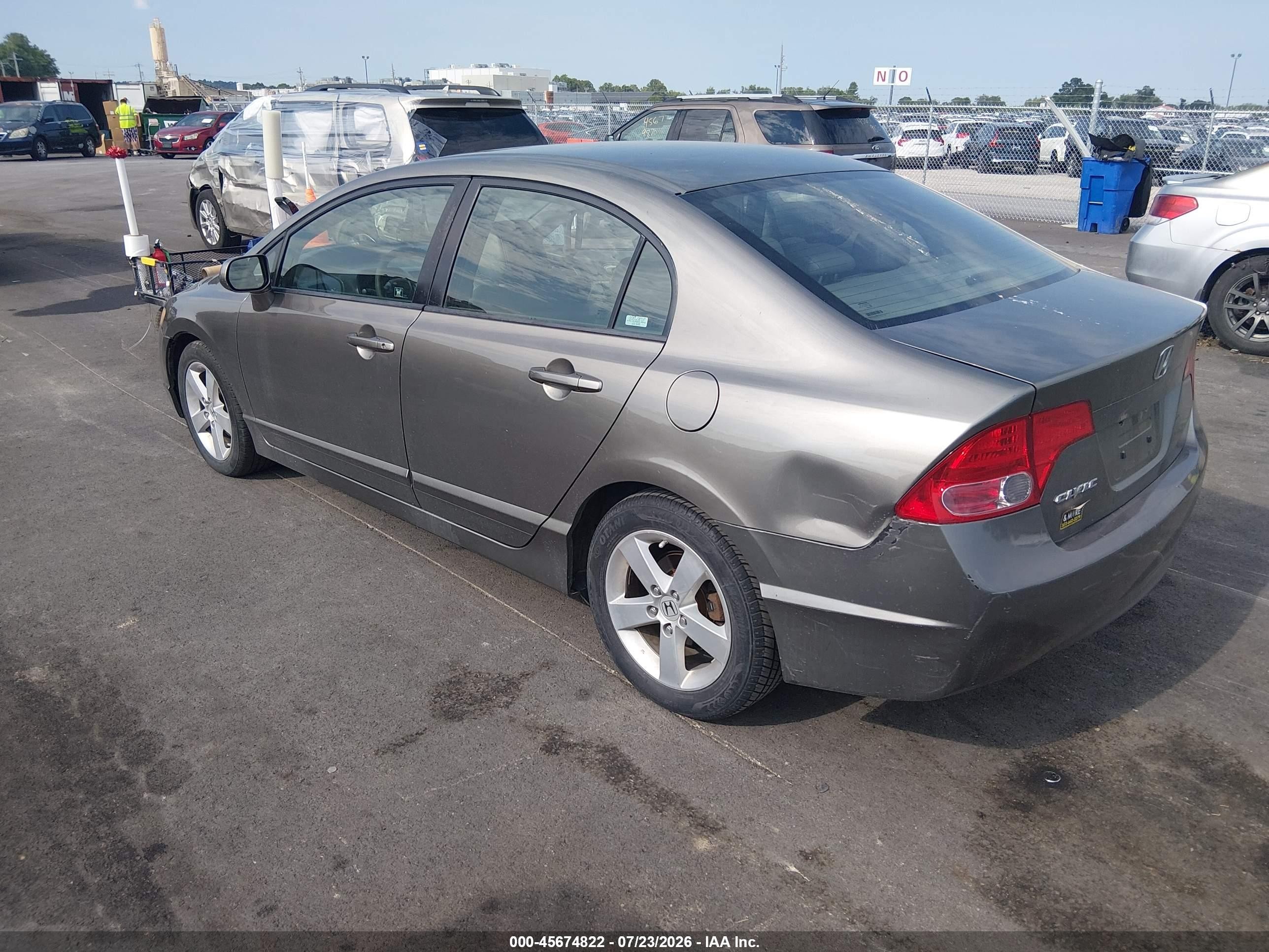 2008 Honda Civic Ex-l Gray vin: 2HGFA16958H329577