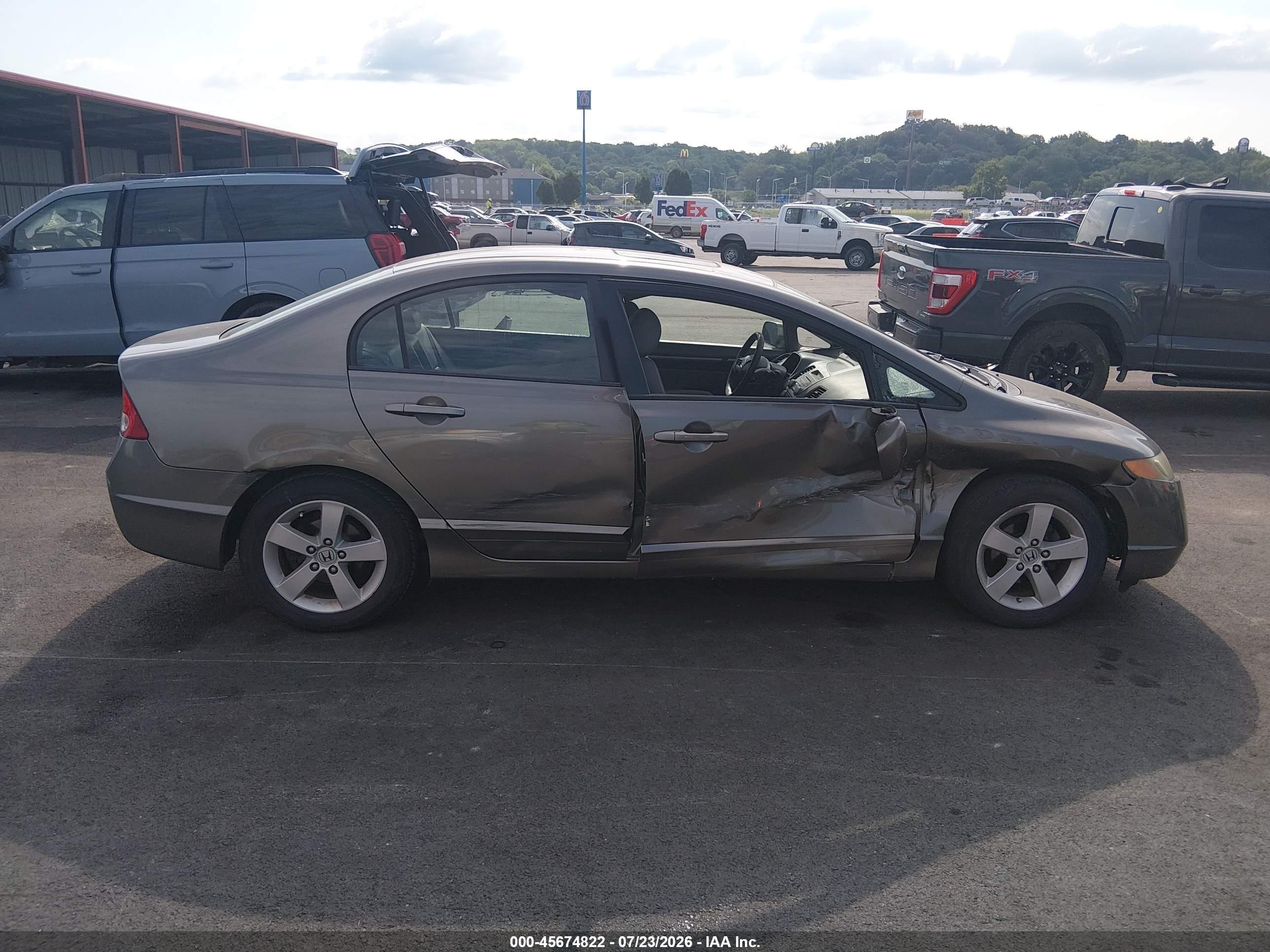 2008 Honda Civic Ex-l Gray vin: 2HGFA16958H329577