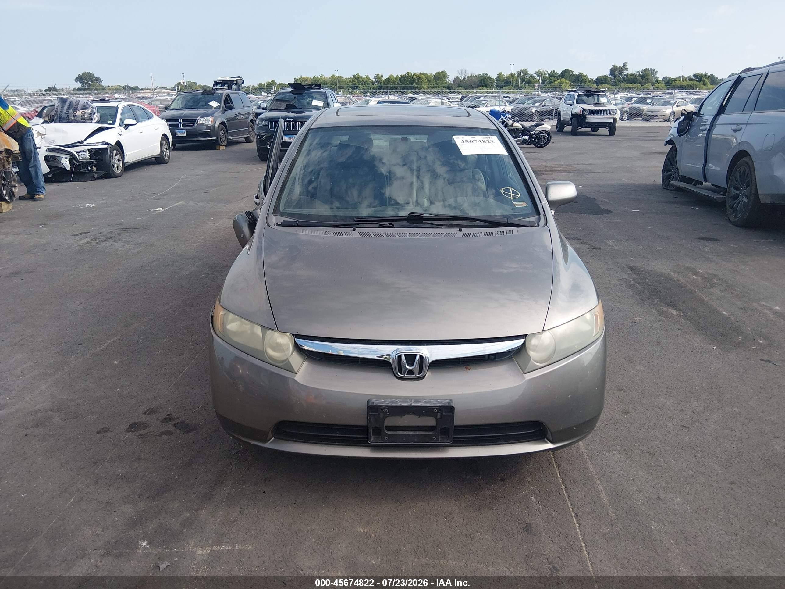 2008 Honda Civic Ex-l Gray vin: 2HGFA16958H329577