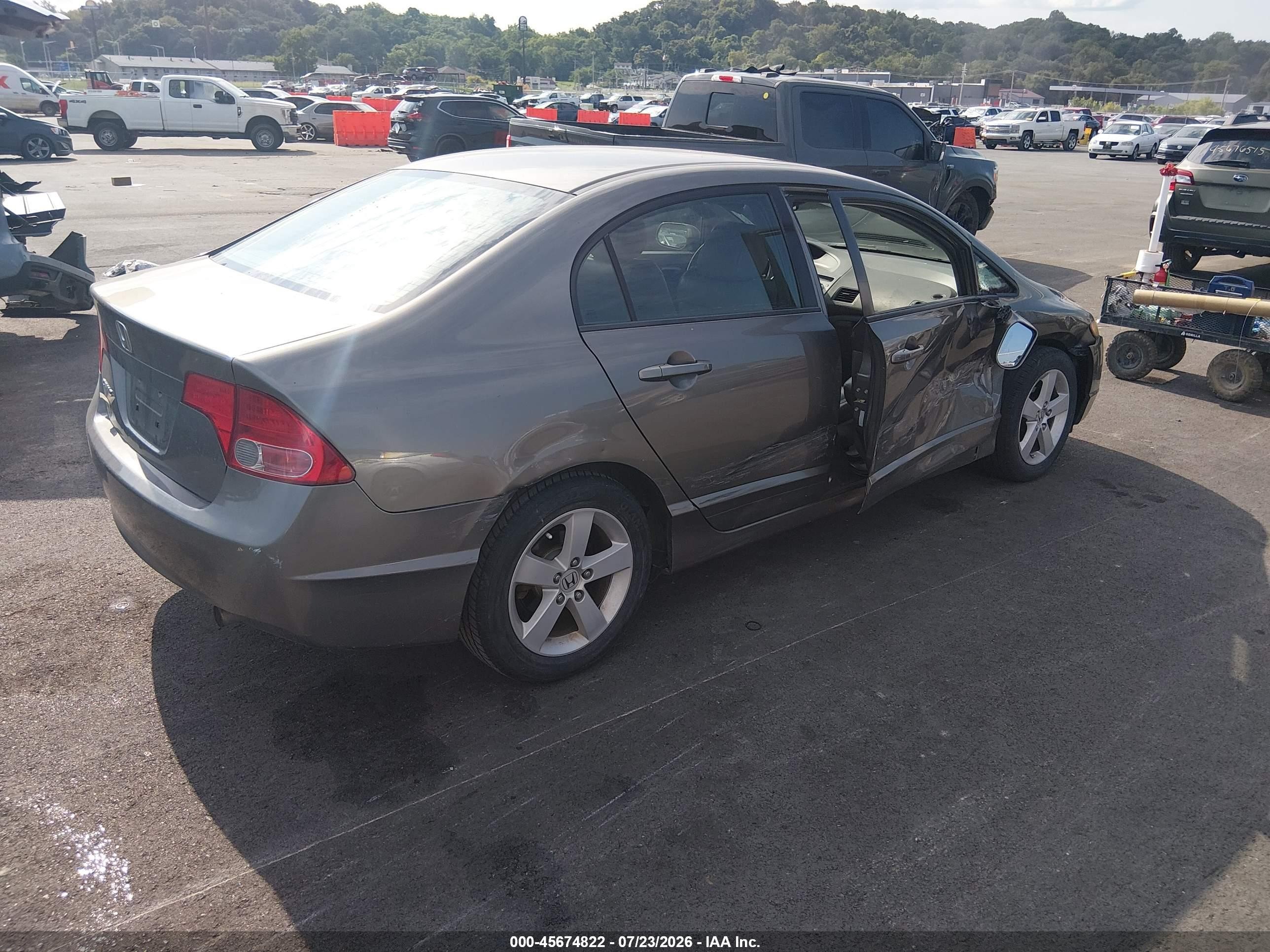 2008 Honda Civic Ex-l Gray vin: 2HGFA16958H329577