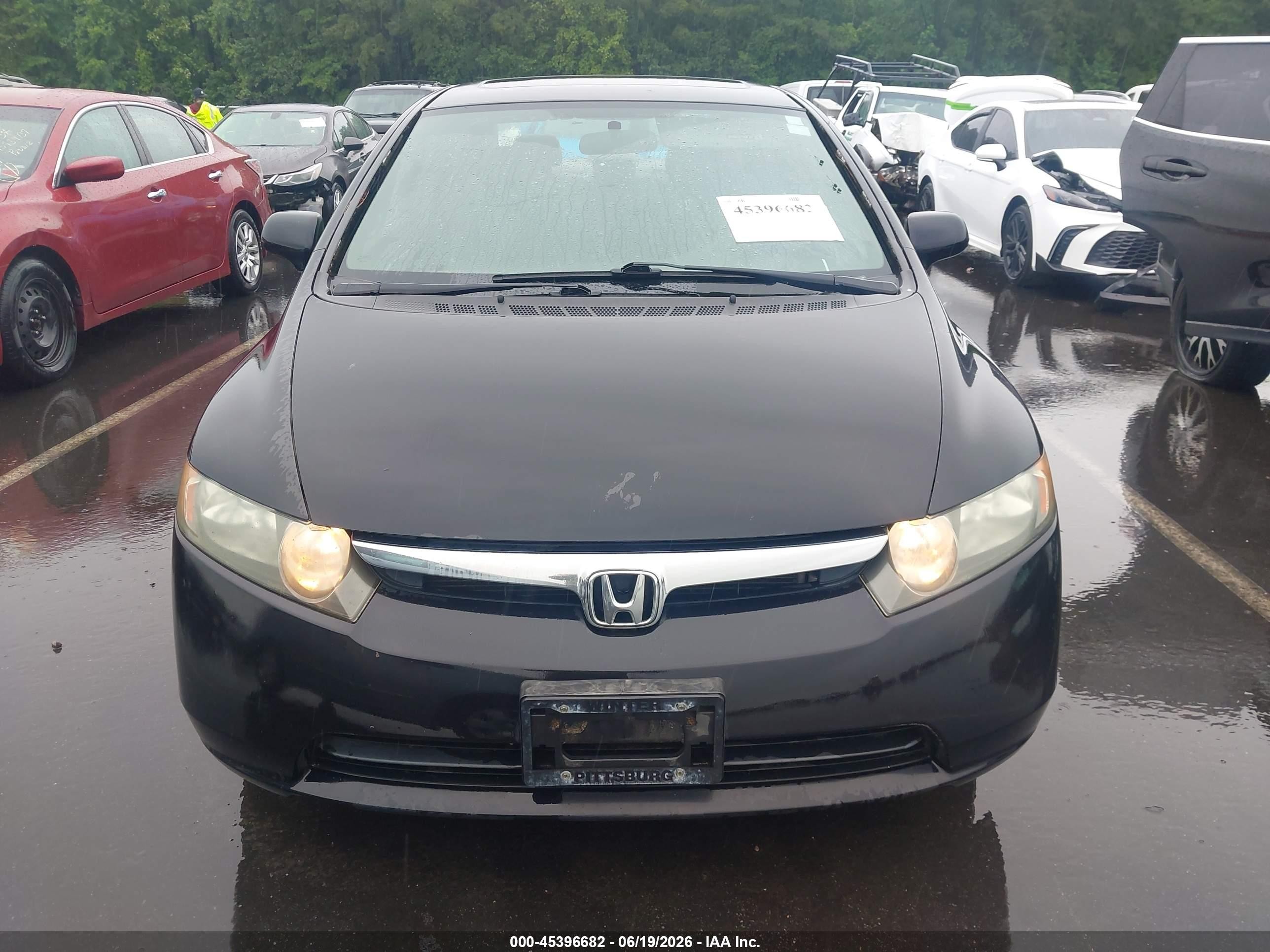 2008 Honda Civic Ex-l Black vin: 2HGFA16958H501543