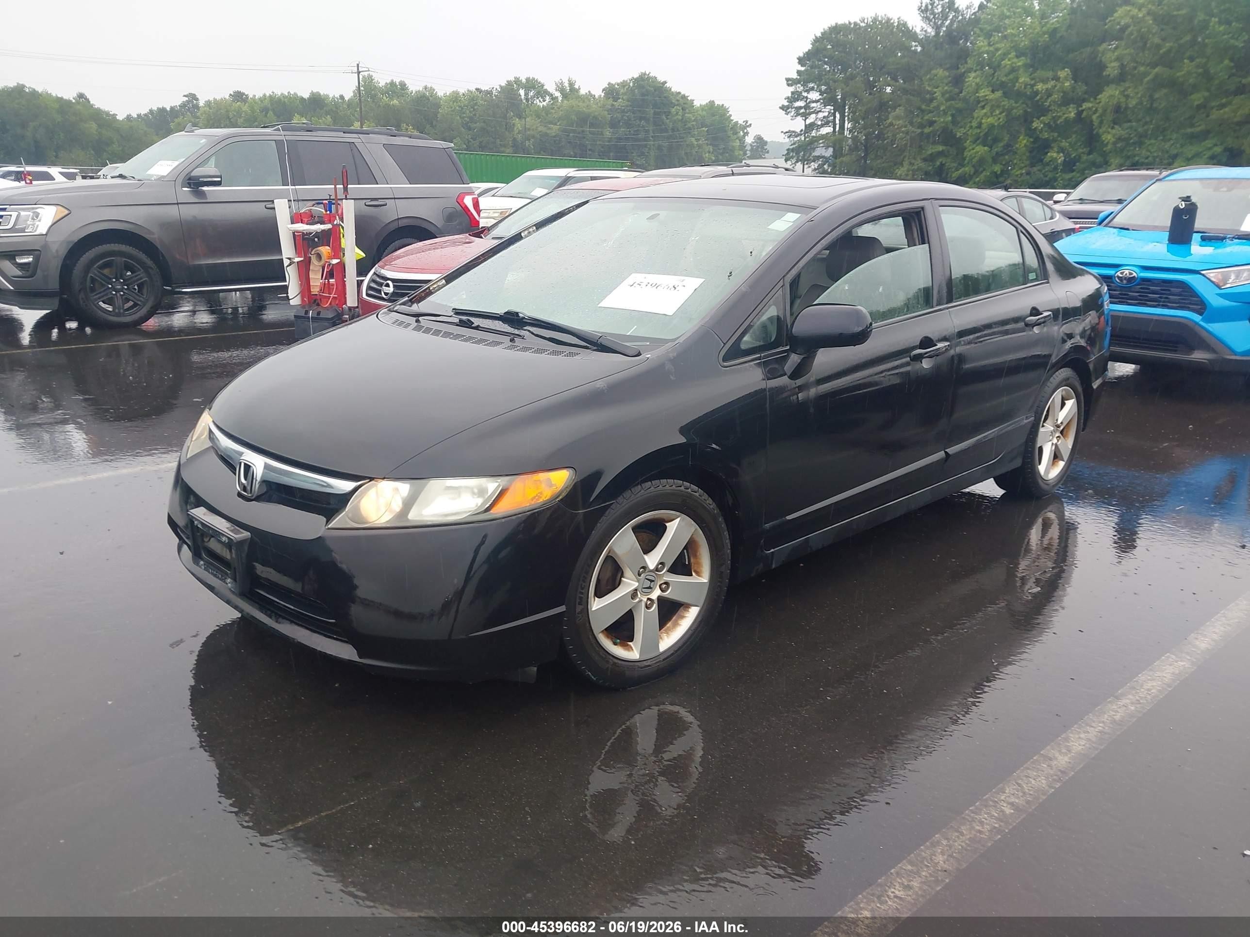 2008 Honda Civic Ex-l Black vin: 2HGFA16958H501543