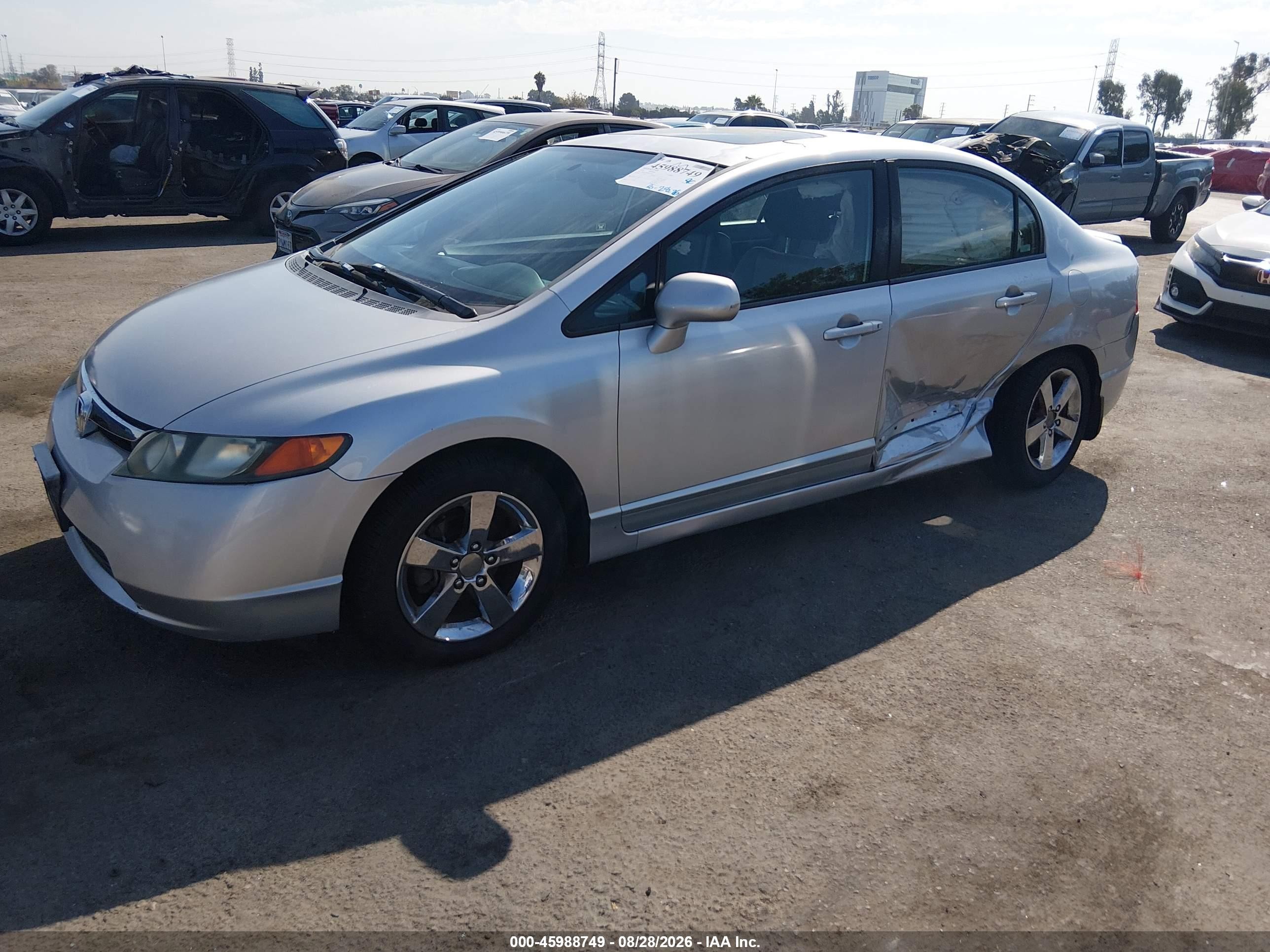 2008 Honda Civic Ex-l Silver vin: 2HGFA16968H512812