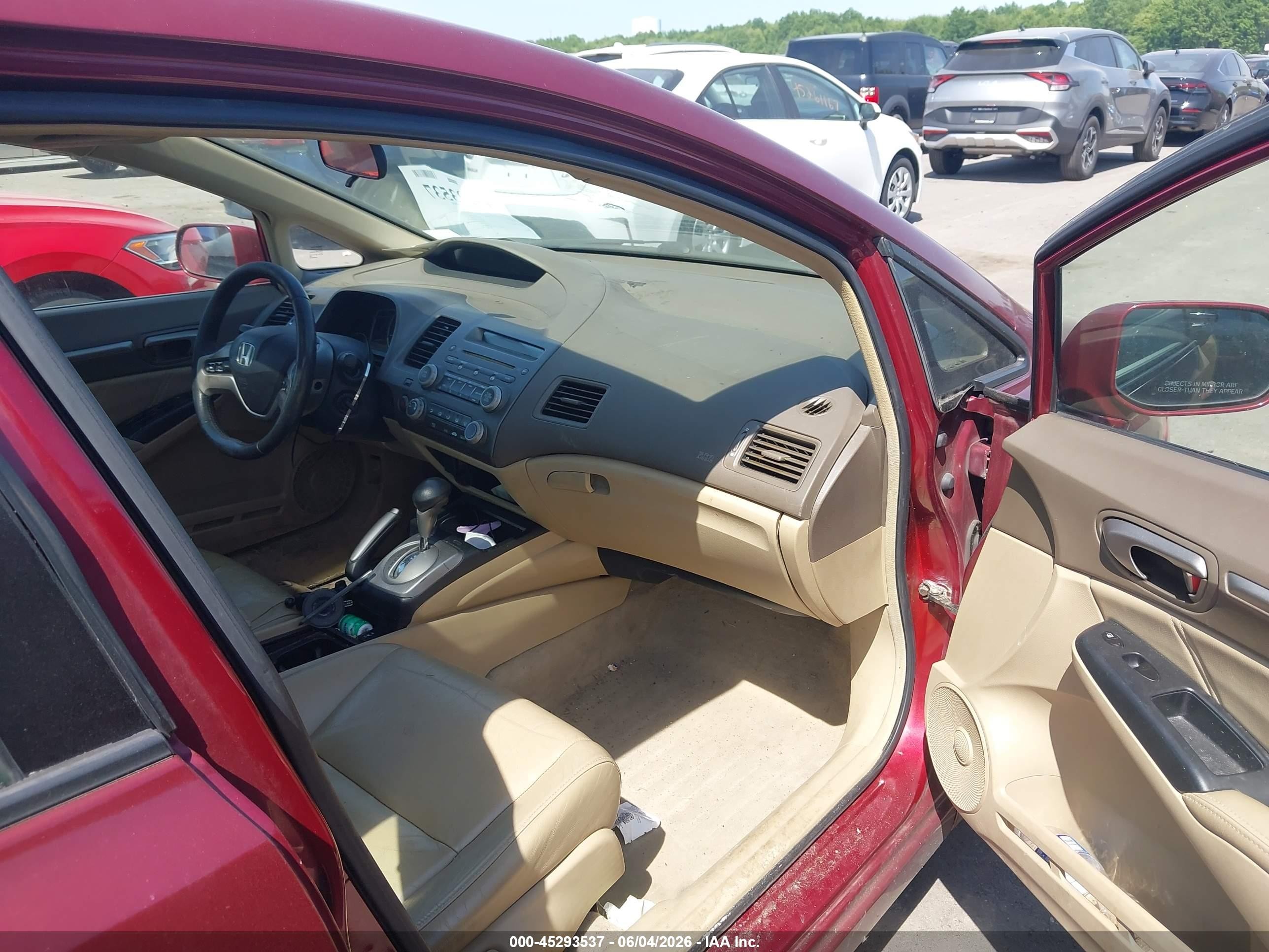 2008 Honda Civic Ex-l Red vin: 2HGFA16978H532874