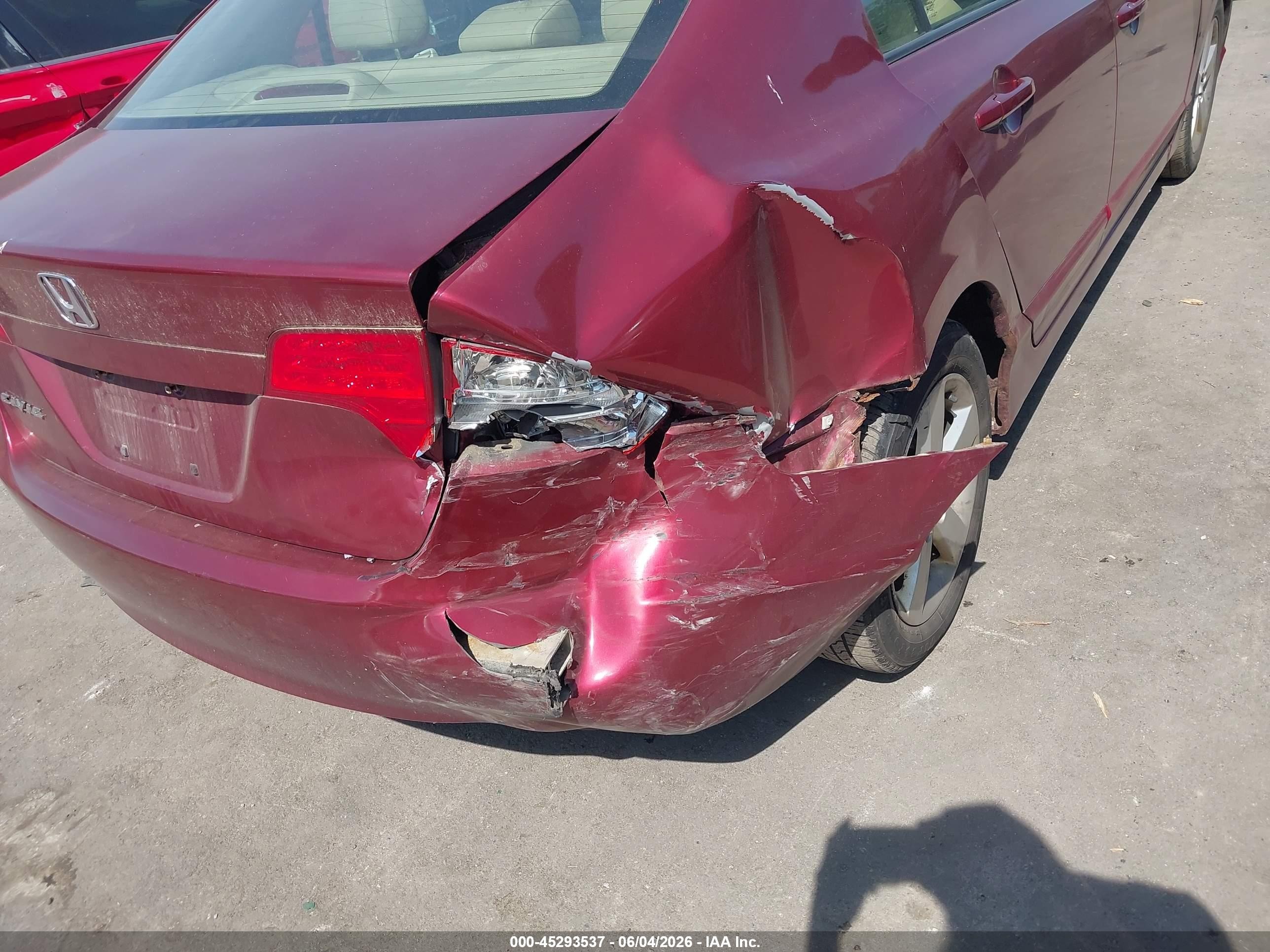 2008 Honda Civic Ex-l Red vin: 2HGFA16978H532874