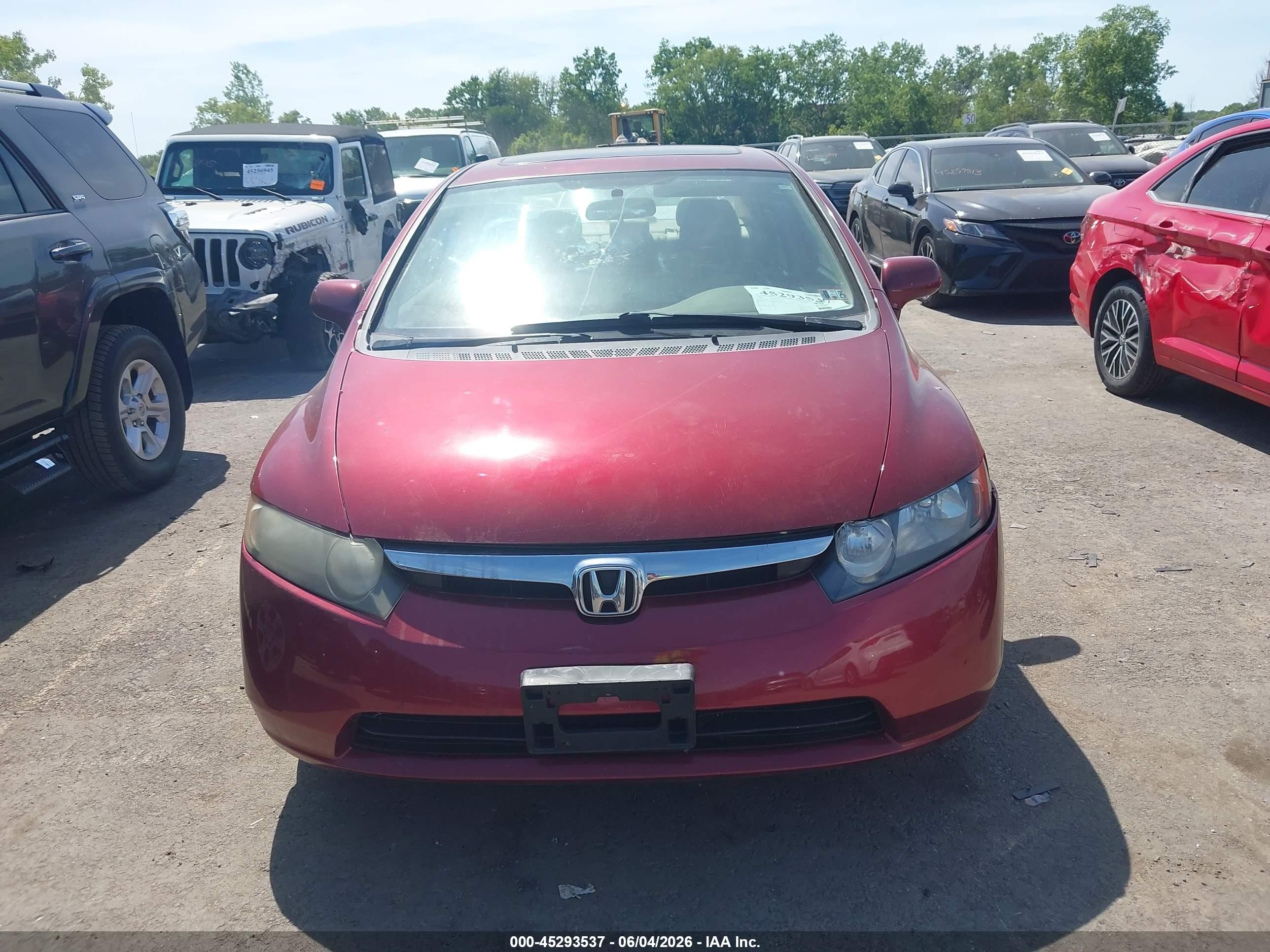 2008 Honda Civic Ex-l Red vin: 2HGFA16978H532874