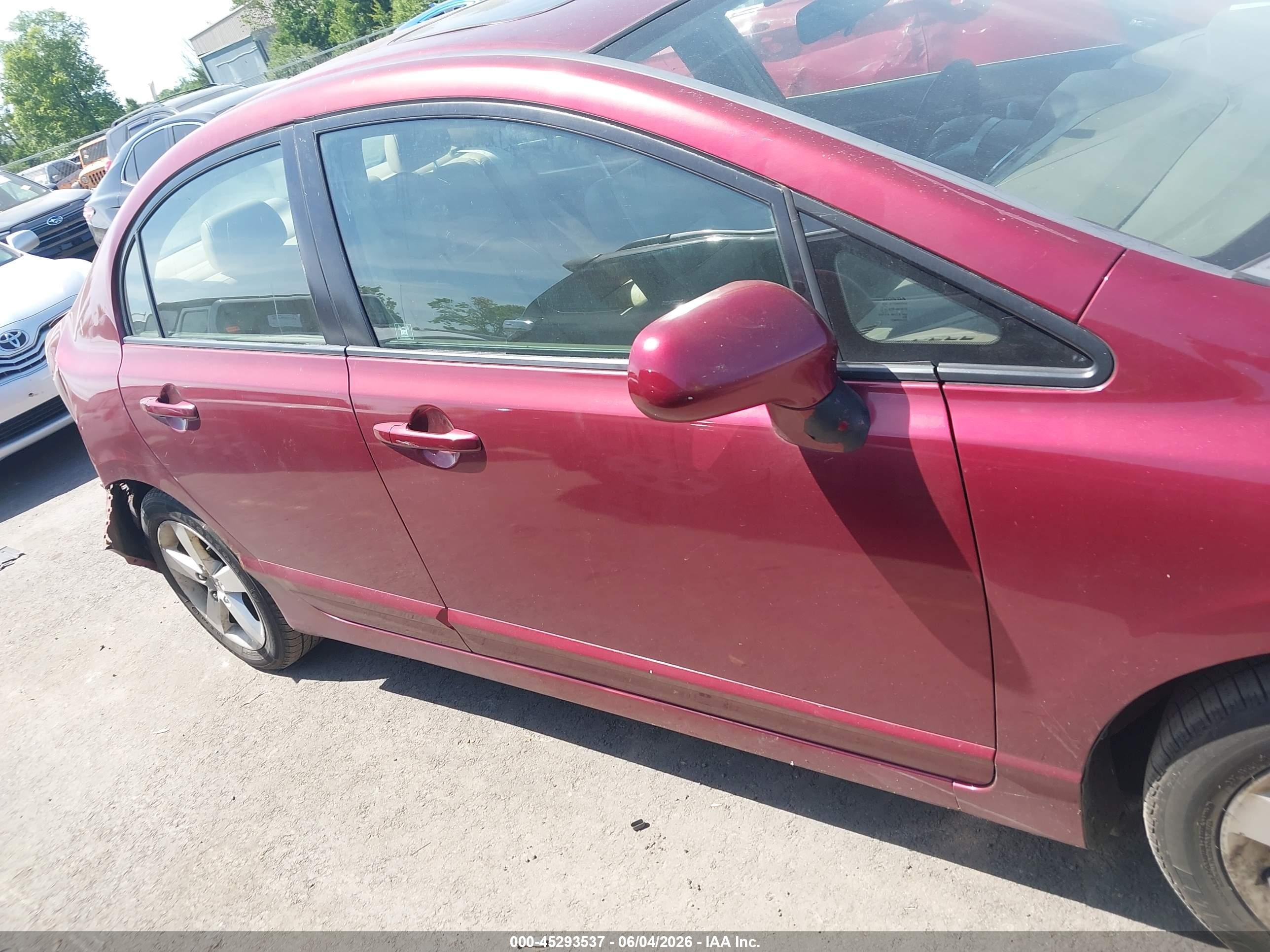 2008 Honda Civic Ex-l Red vin: 2HGFA16978H532874
