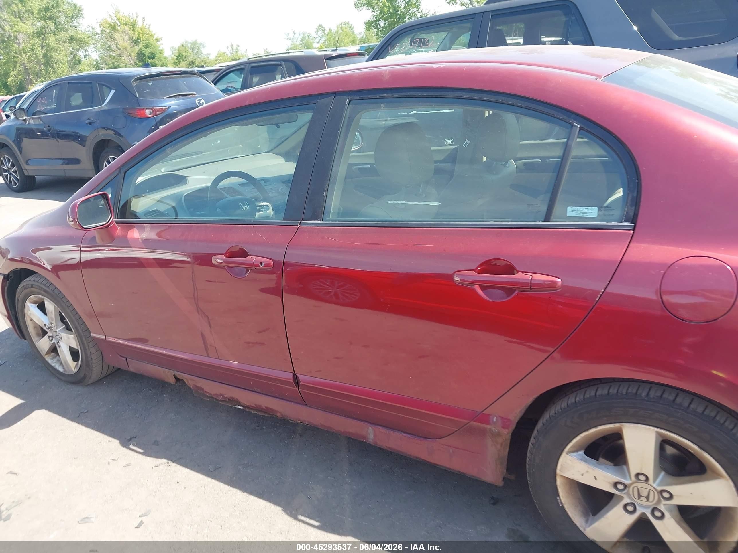 2008 Honda Civic Ex-l Red vin: 2HGFA16978H532874