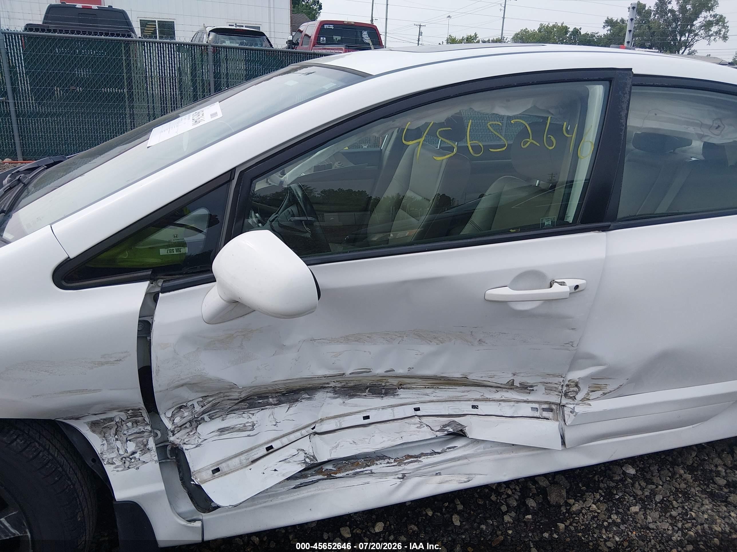 2009 Honda Civic Ex-l Белый vin: 2HGFA16979H340985