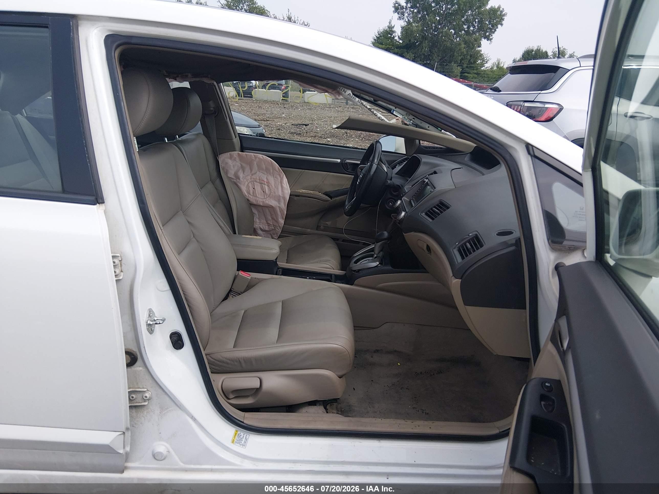2009 Honda Civic Ex-l Белый vin: 2HGFA16979H340985