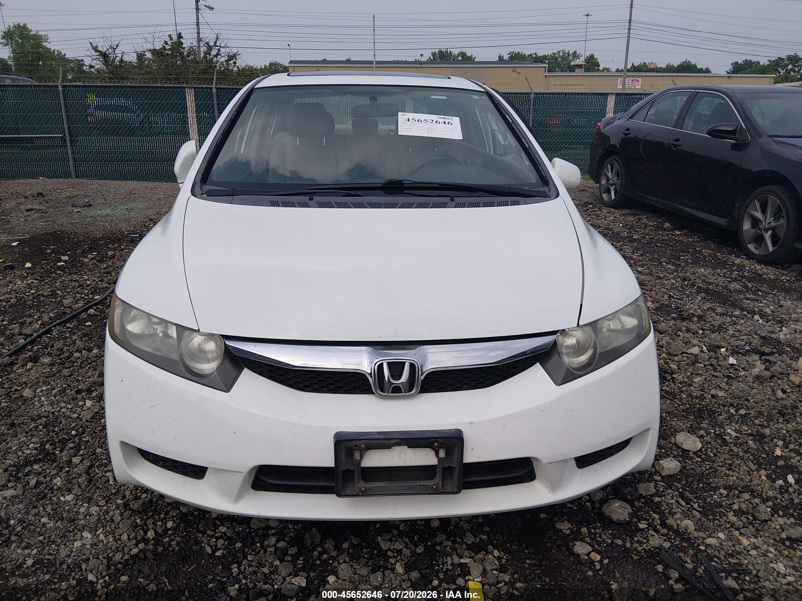 2009 Honda Civic Ex-l Белый vin: 2HGFA16979H340985