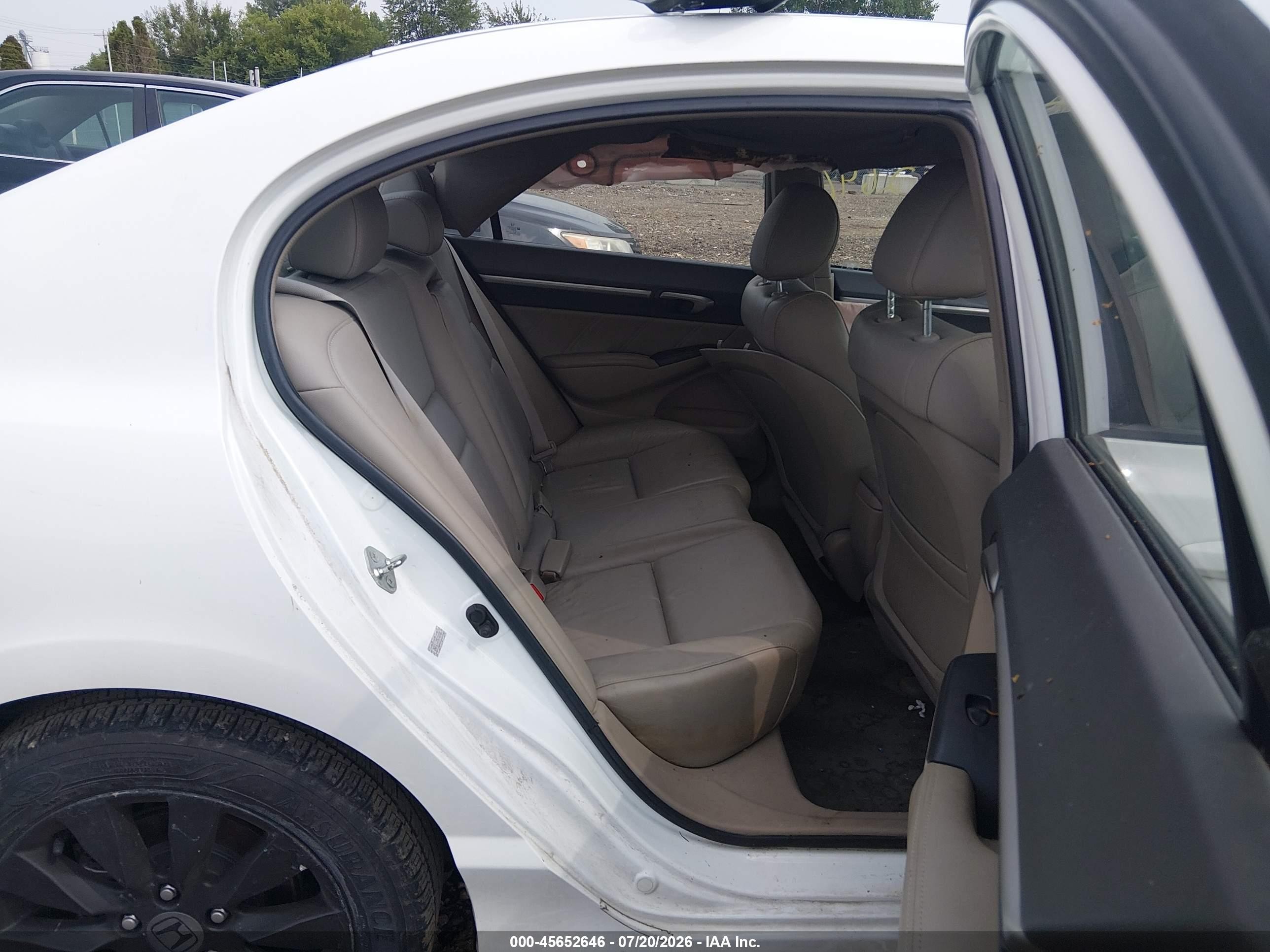 2009 Honda Civic Ex-l Белый vin: 2HGFA16979H340985