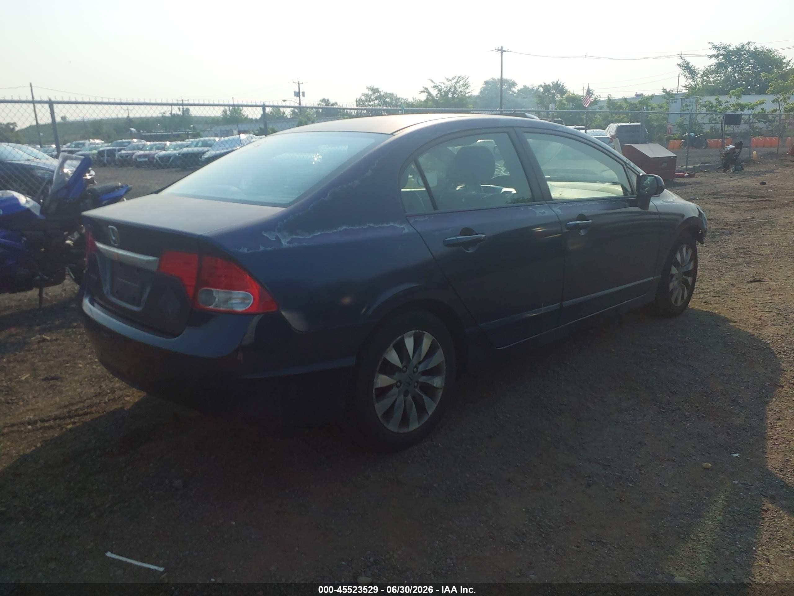 2009 Honda Civic Ex-l Blue vin: 2HGFA16979H512223