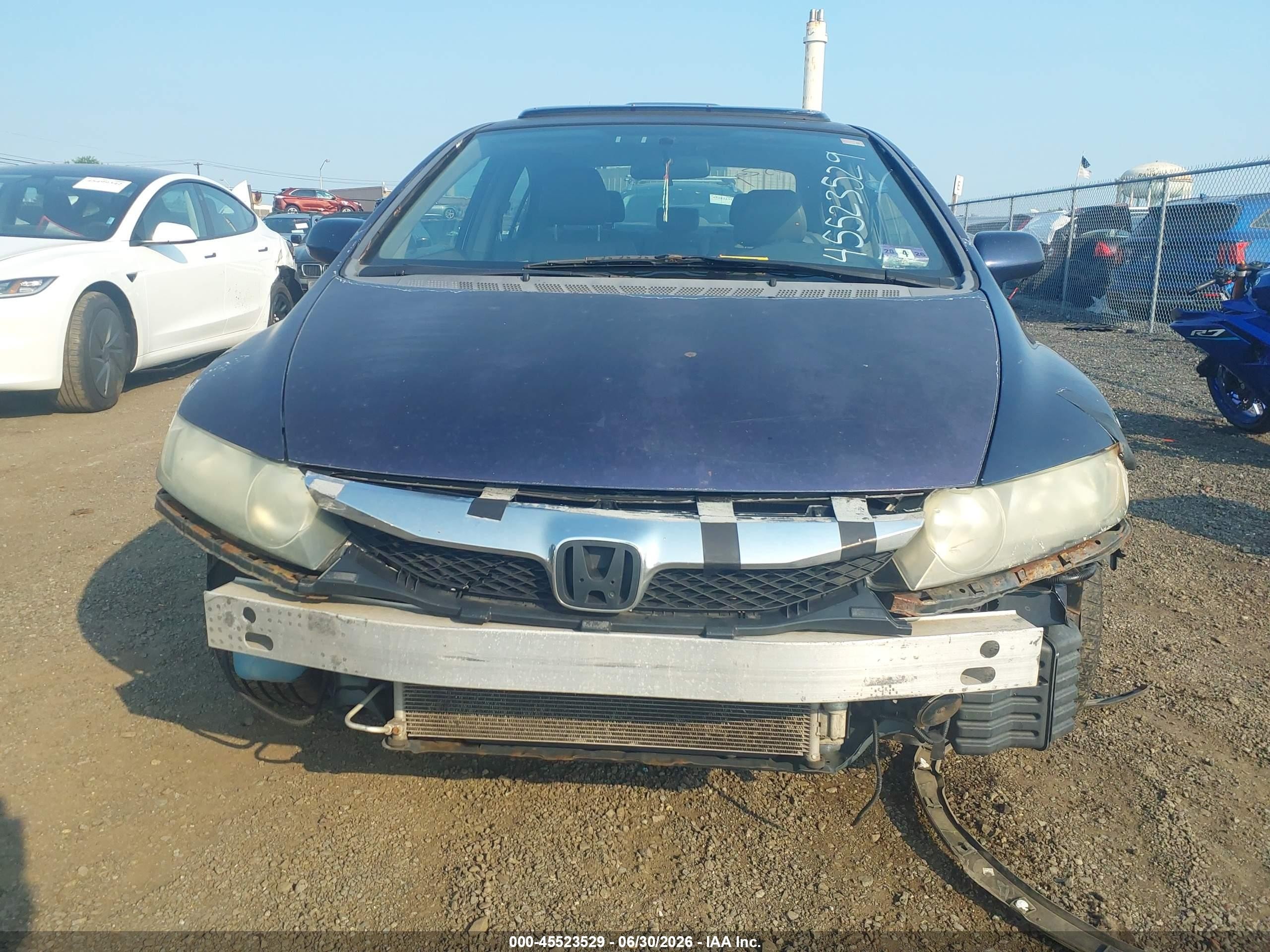 2009 Honda Civic Ex-l Blue vin: 2HGFA16979H512223