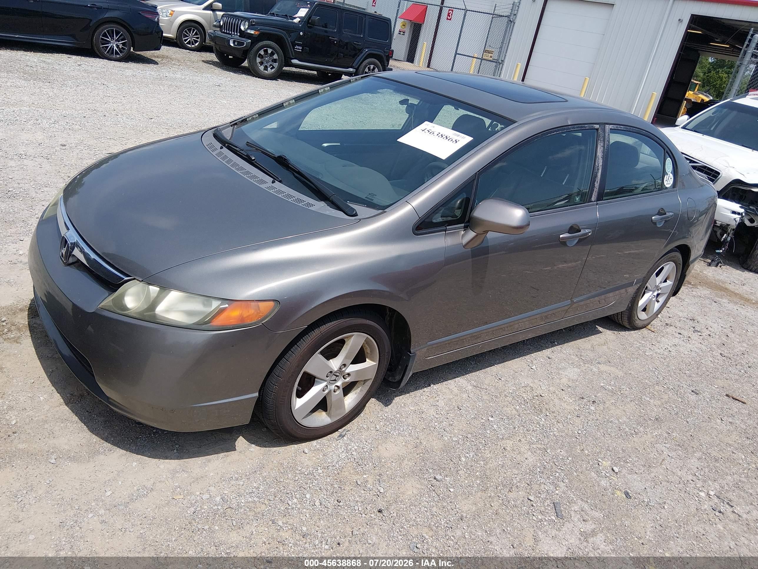 2008 Honda Civic Ex-l Gray vin: 2HGFA16988H333171