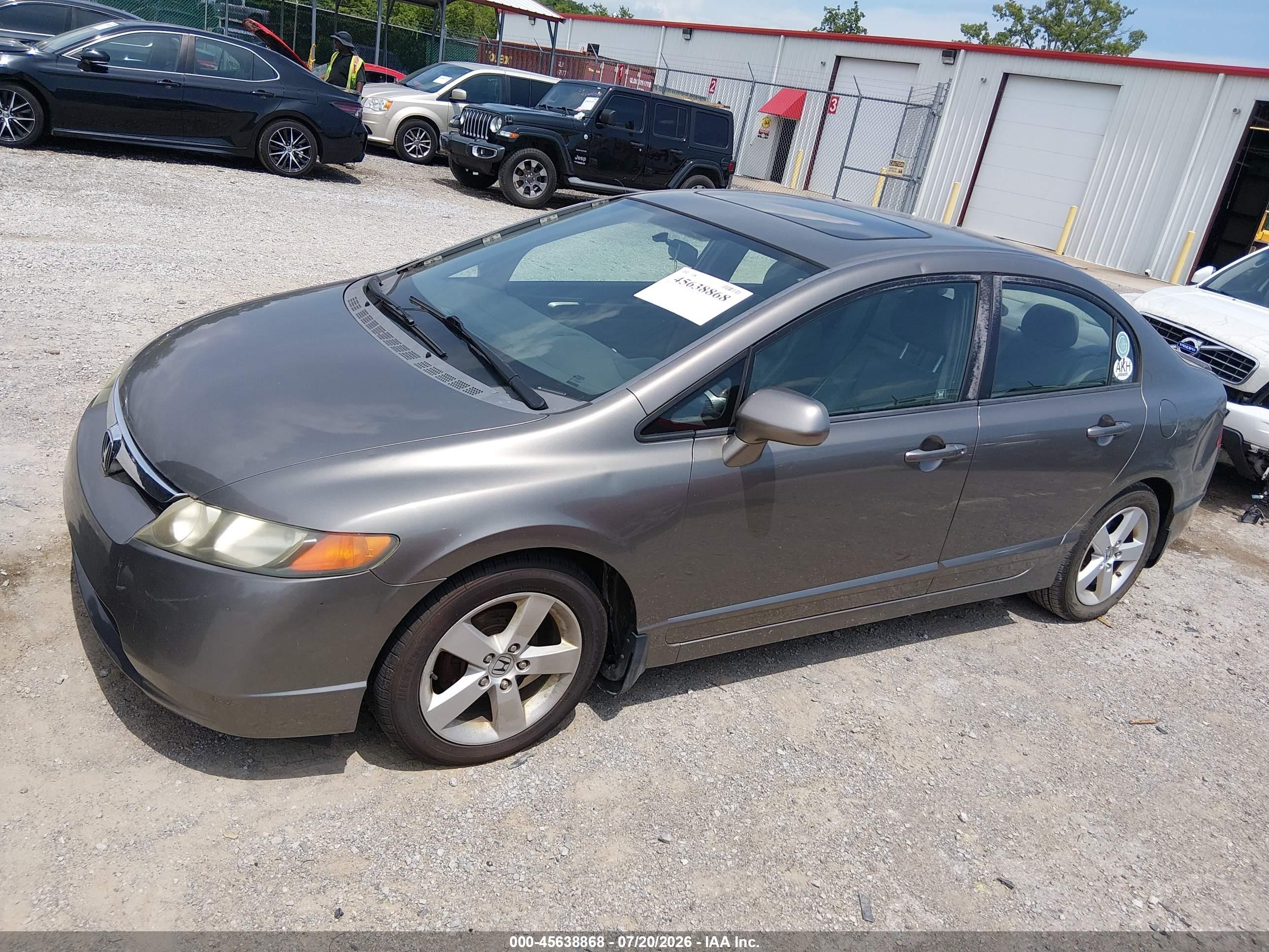 2008 Honda Civic Ex-l Gray vin: 2HGFA16988H333171