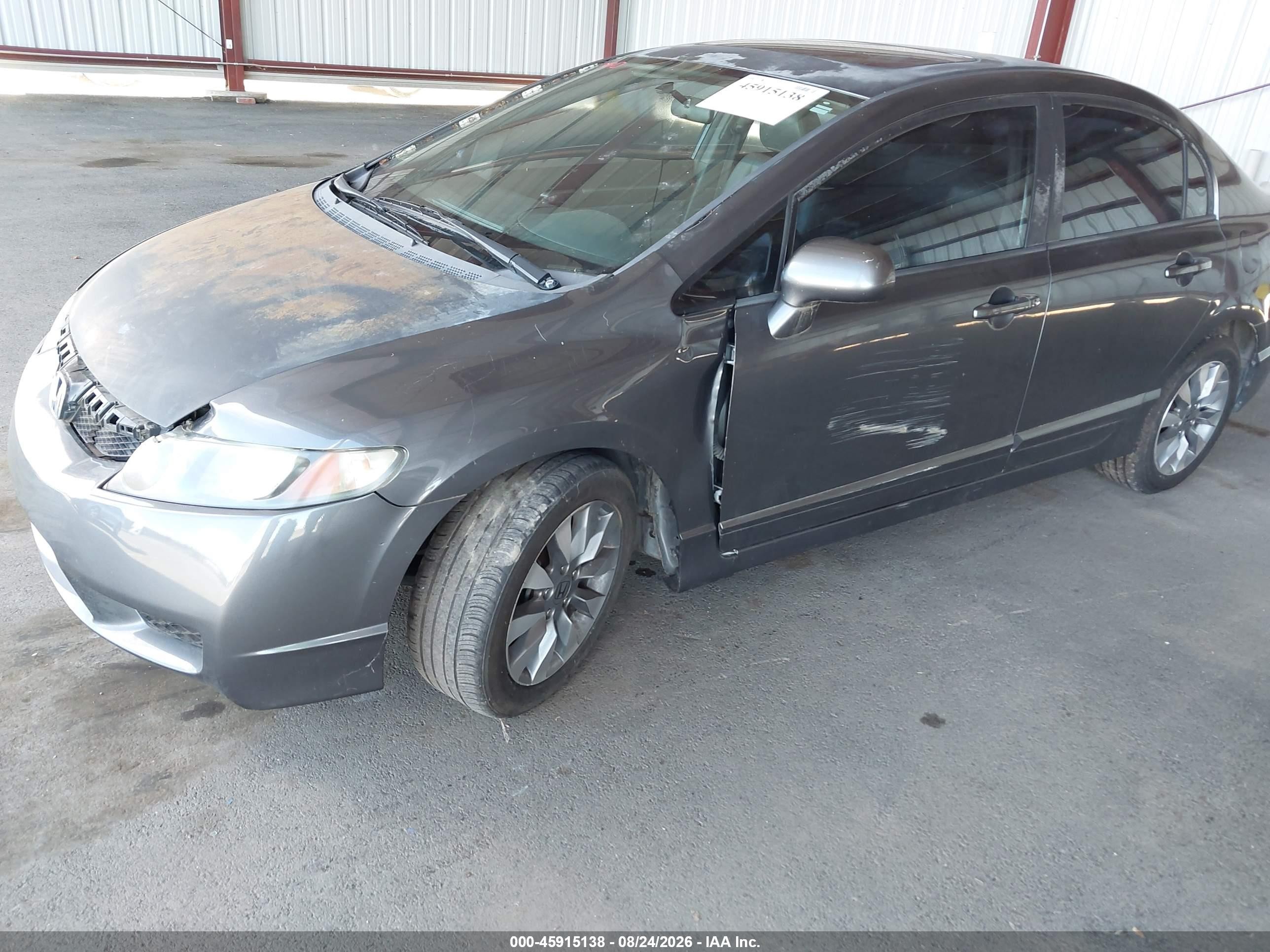 2009 Honda Civic Ex-l Серый vin: 2HGFA16989H353180