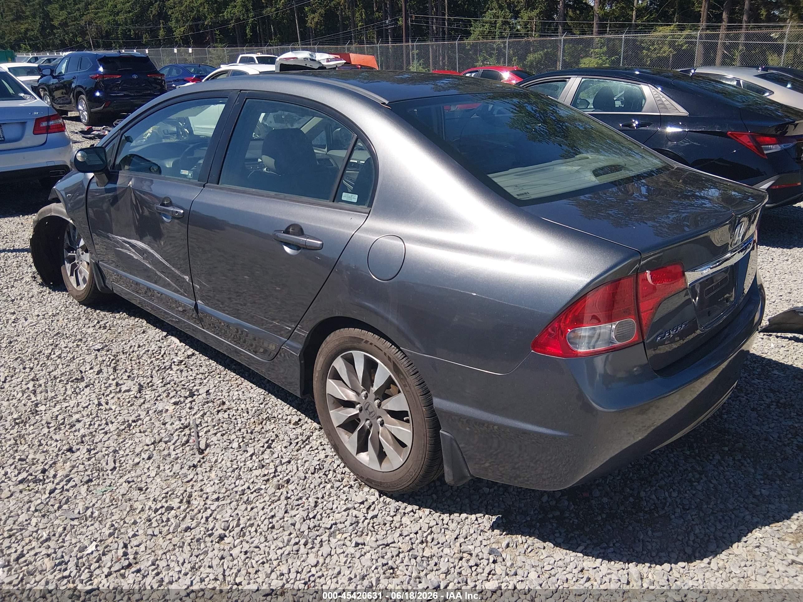 2009 Honda Civic Ex-l Gray vin: 2HGFA16999H344455