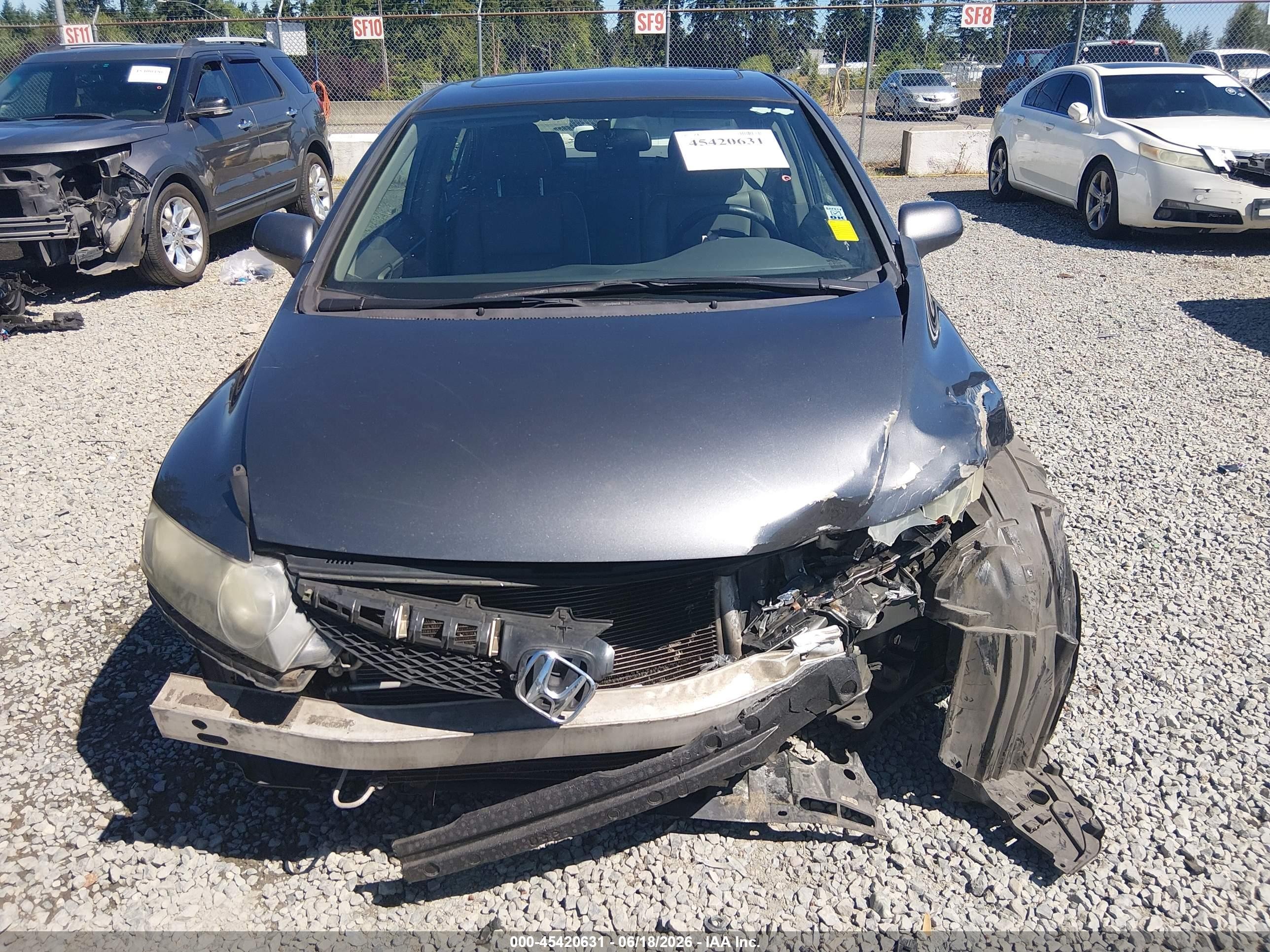 2009 Honda Civic Ex-l Gray vin: 2HGFA16999H344455