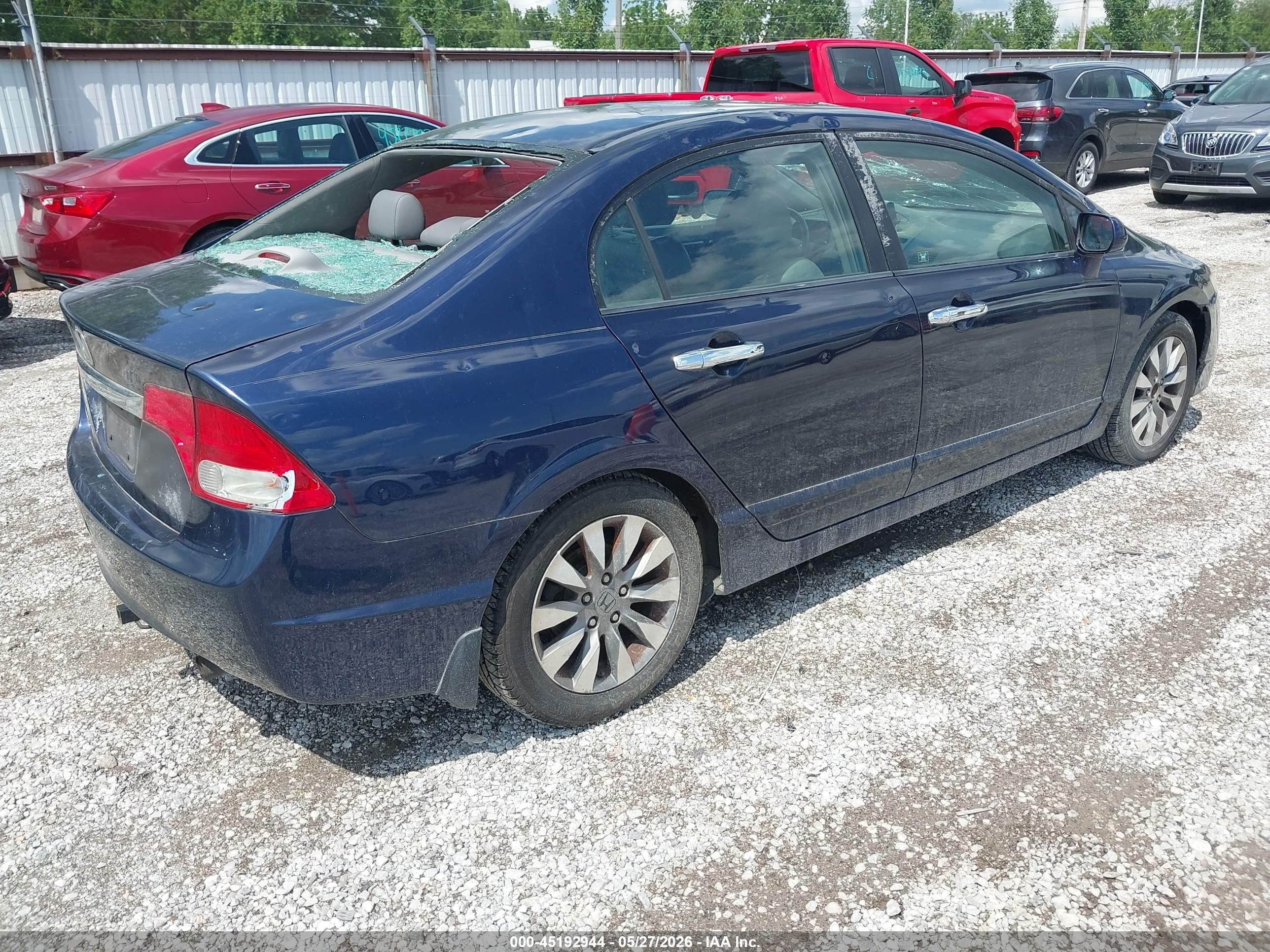 2009 Honda Civic Ex-l Blue vin: 2HGFA16999H512840
