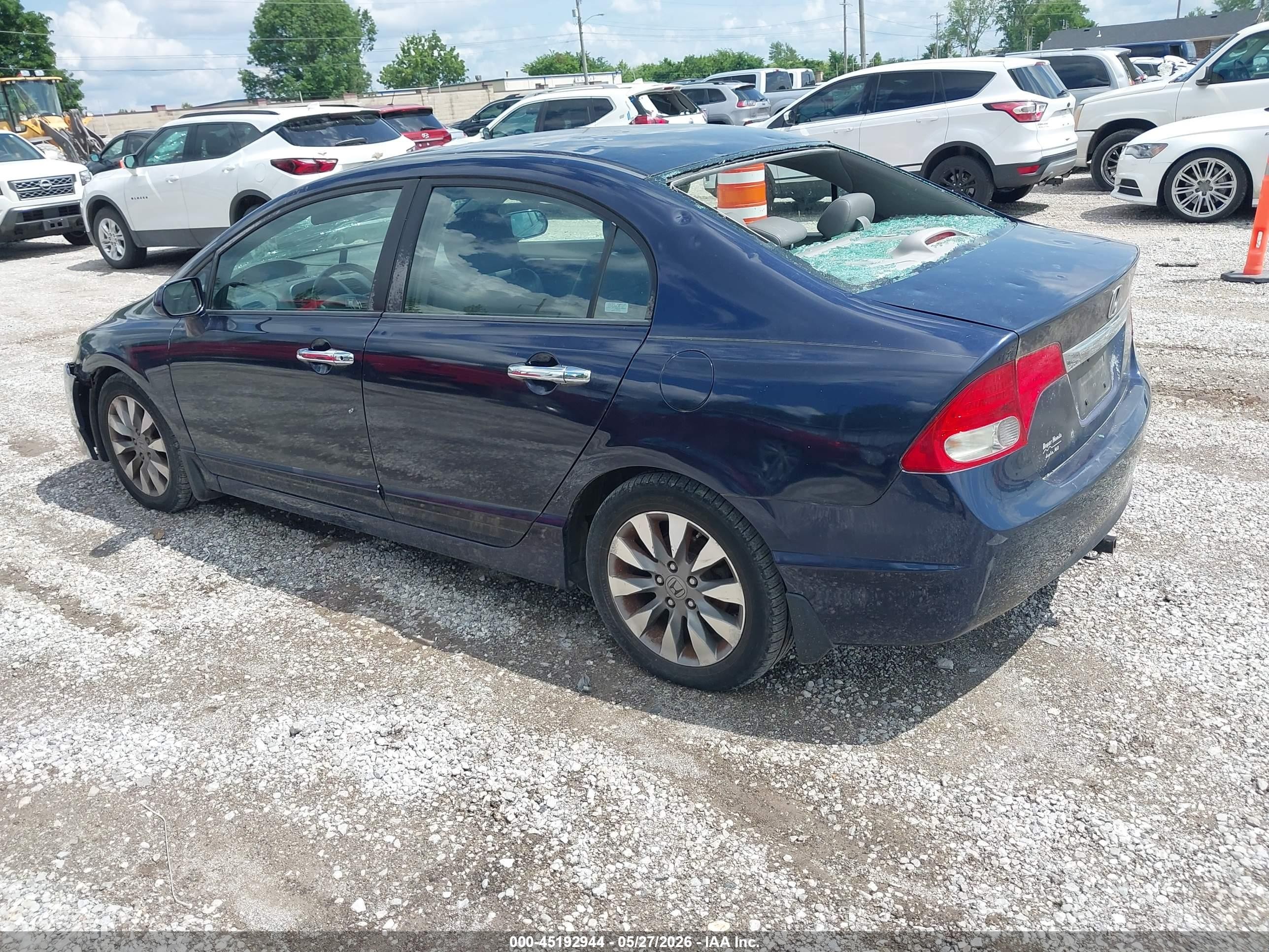 2009 Honda Civic Ex-l Blue vin: 2HGFA16999H512840