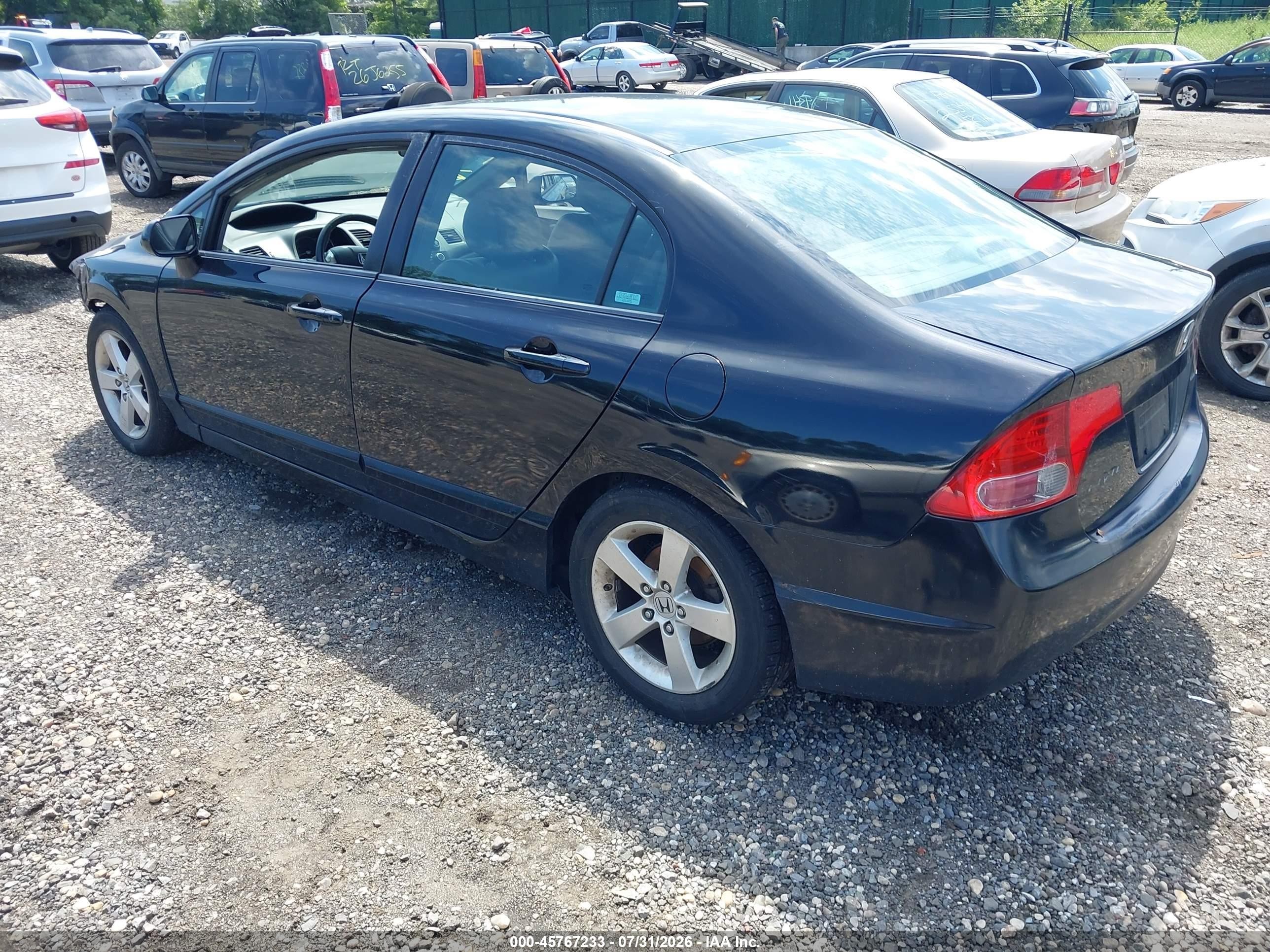 2008 Honda Civic Ex-l Black vin: 2HGFA169X8H342275