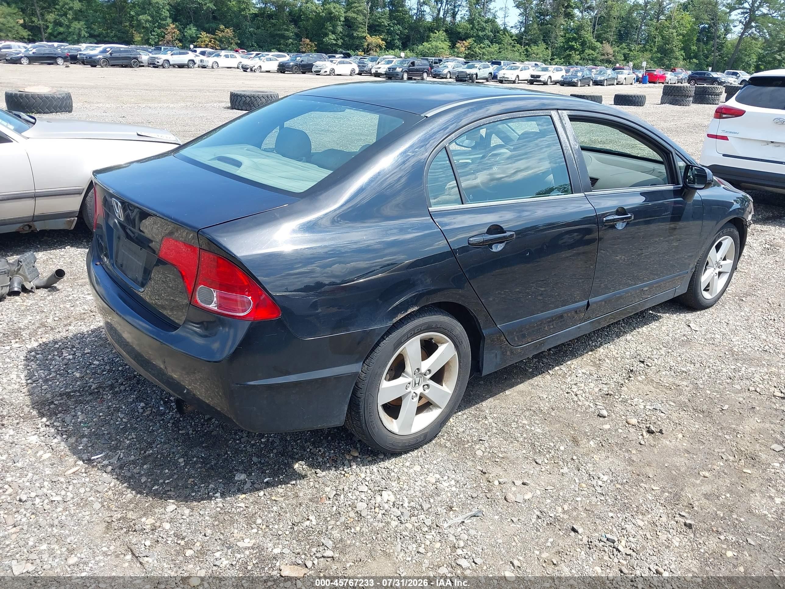 2008 Honda Civic Ex-l Black vin: 2HGFA169X8H342275
