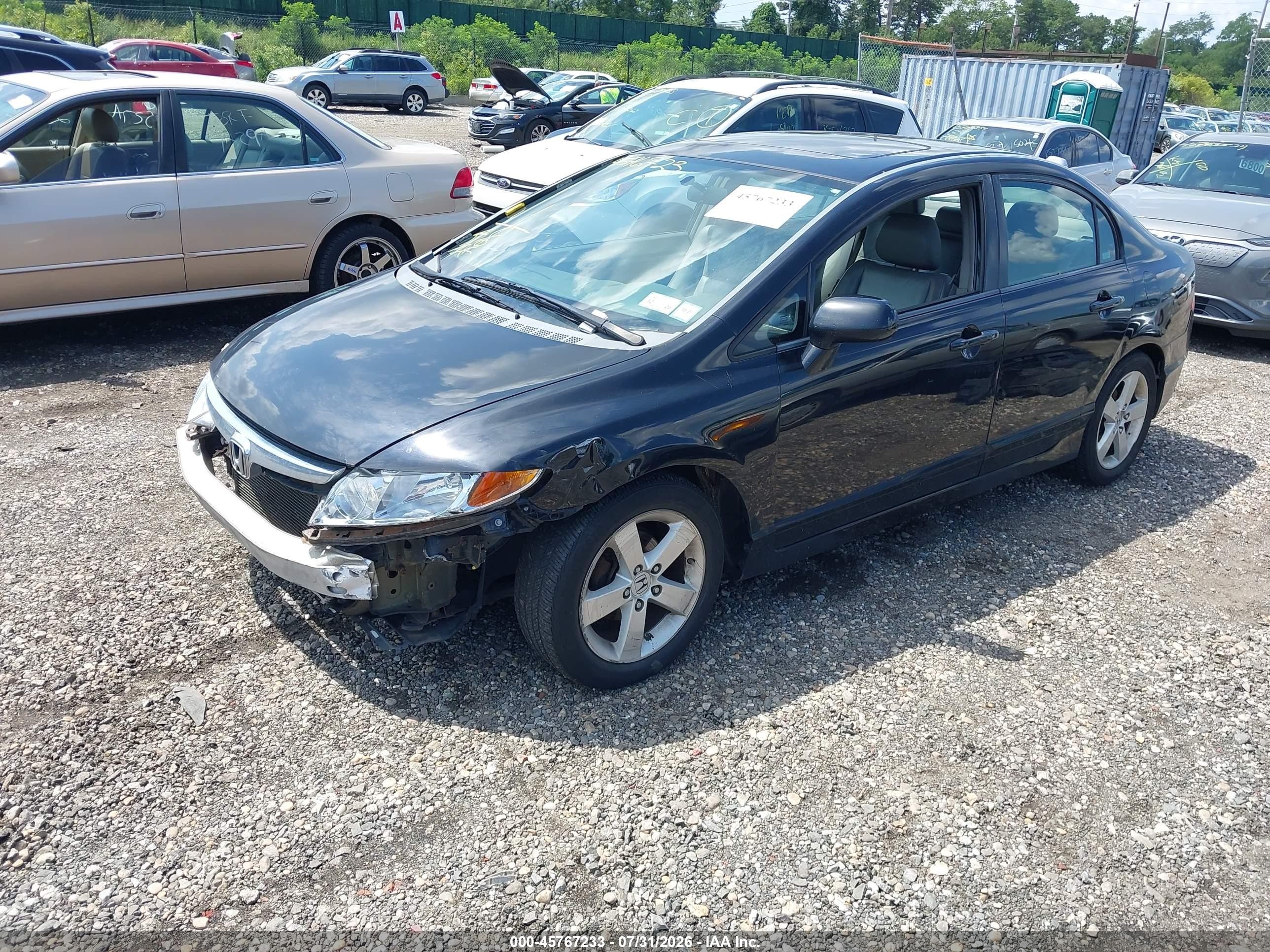 2008 Honda Civic Ex-l Black vin: 2HGFA169X8H342275