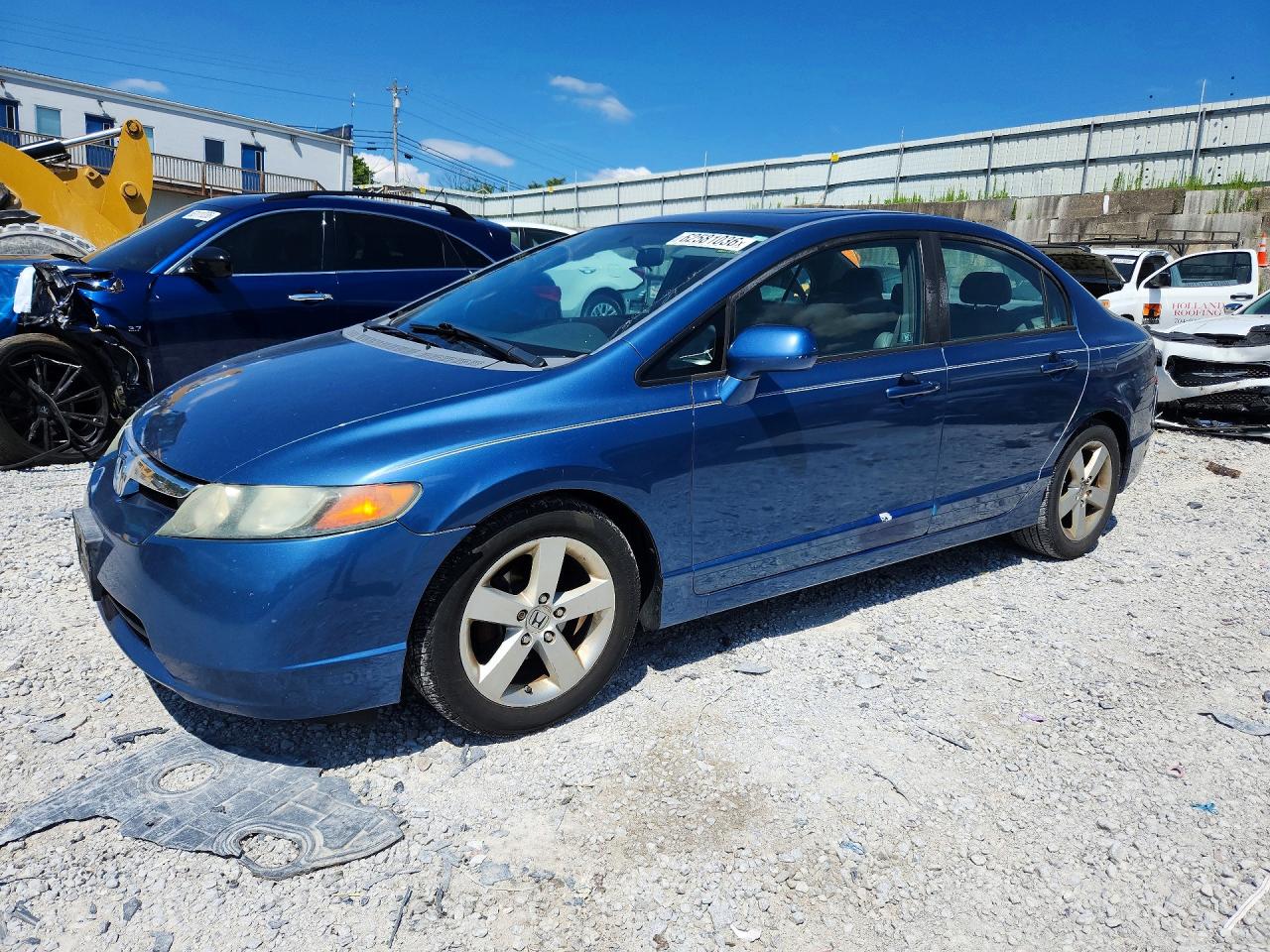 2008 Honda Civic Exl Синий vin: 2HGFA169X8H521237