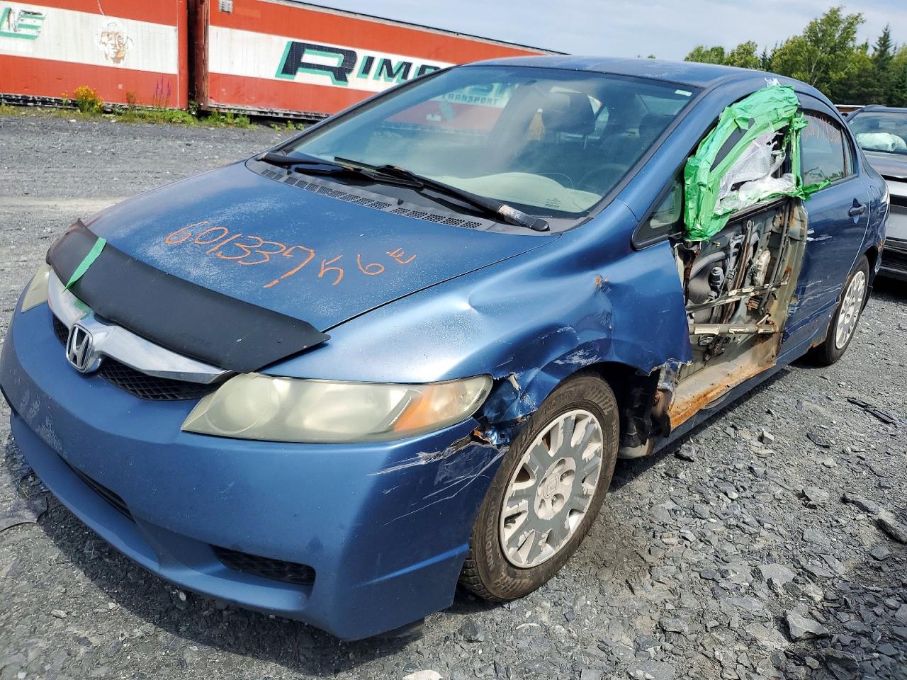 2010 Honda Civic Dx Blue vin: 2HGFA1E26AH030593