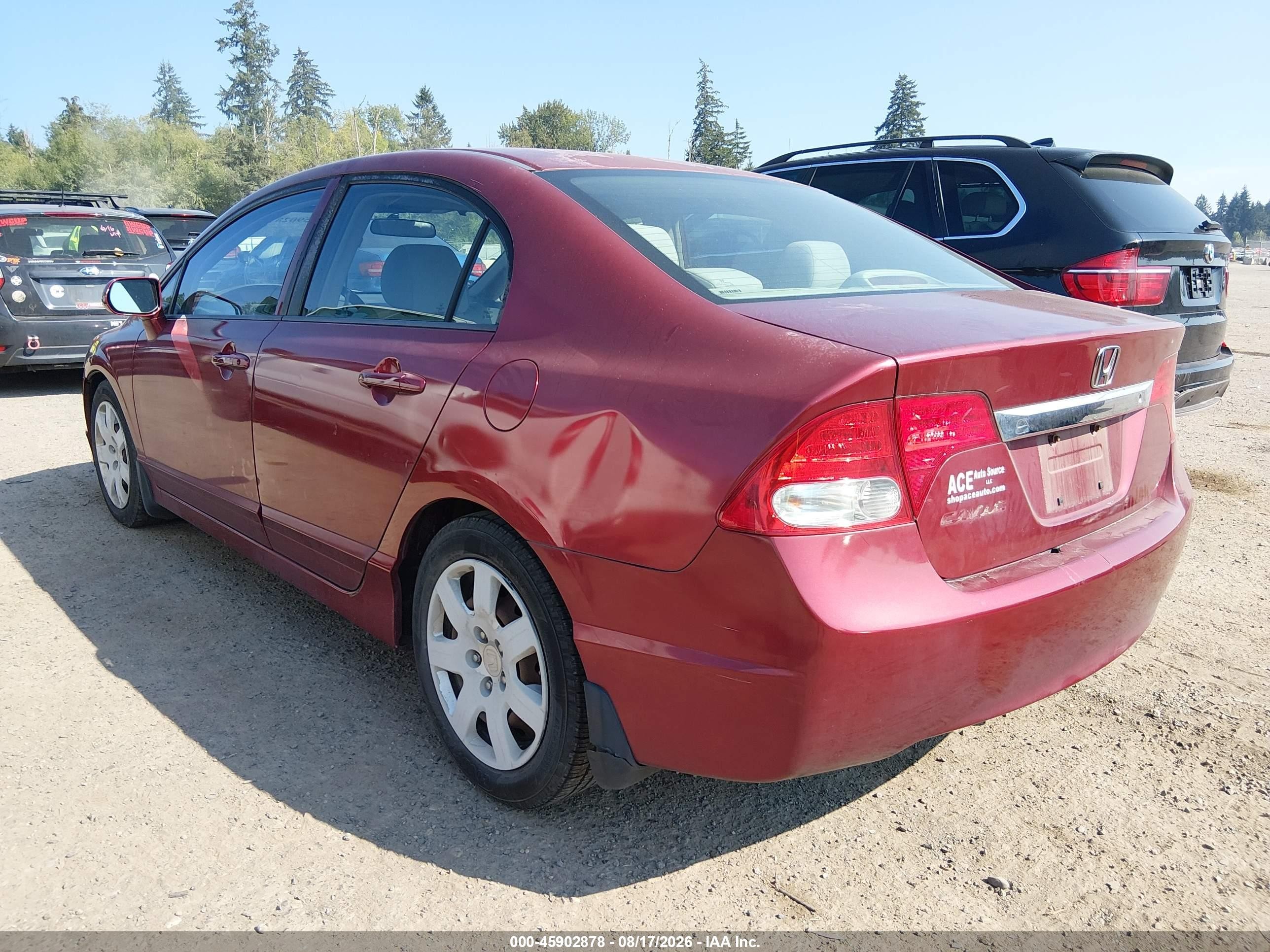 2011 Honda Civic Lx Red vin: 2HGFA1E53BH508139