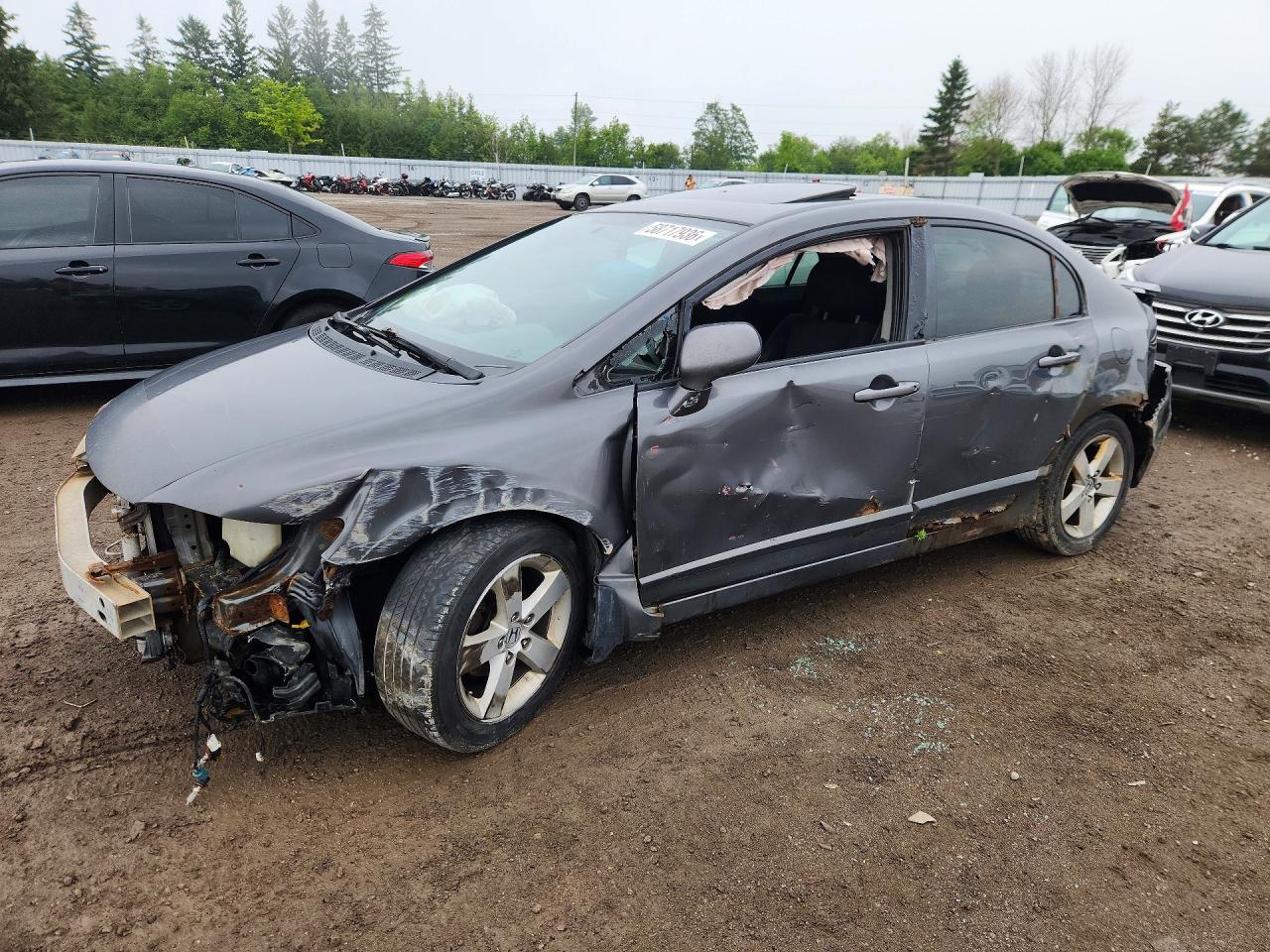 2011 Honda Civic Lx-s Gray vin: 2HGFA1E68BH008552