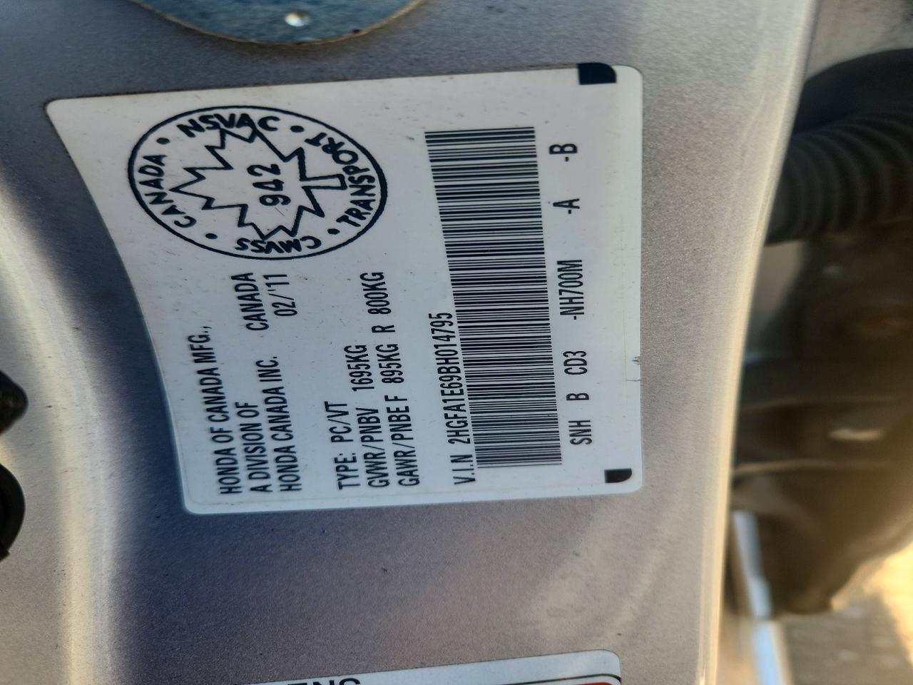 2011 Honda Civic Lx-s Серебряный vin: 2HGFA1E69BH014795