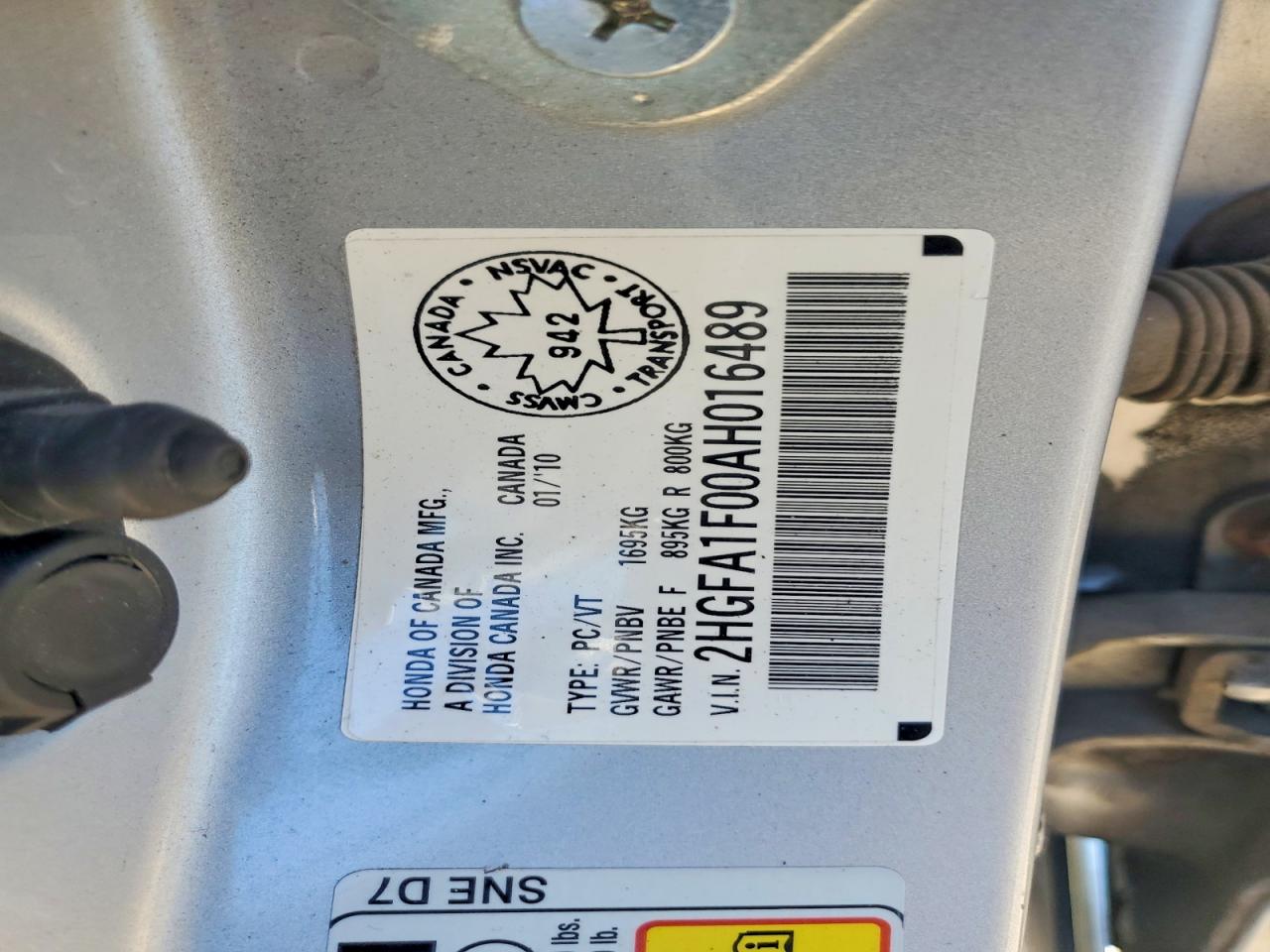 2010 Honda Civic Exl Silver vin: 2HGFA1F00AH016489